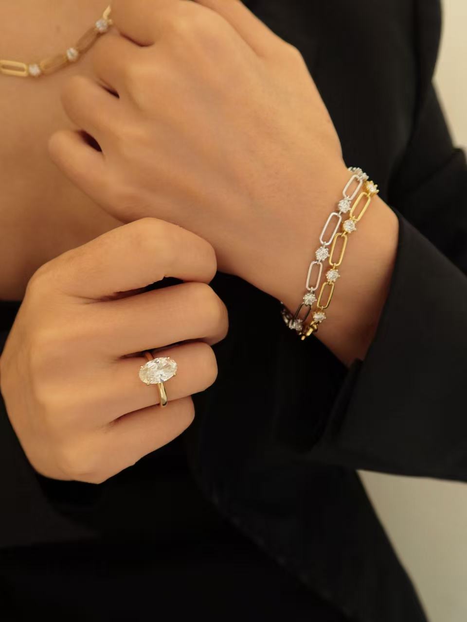 24 Hours Paperclip Moissanite Bracelet 3ct