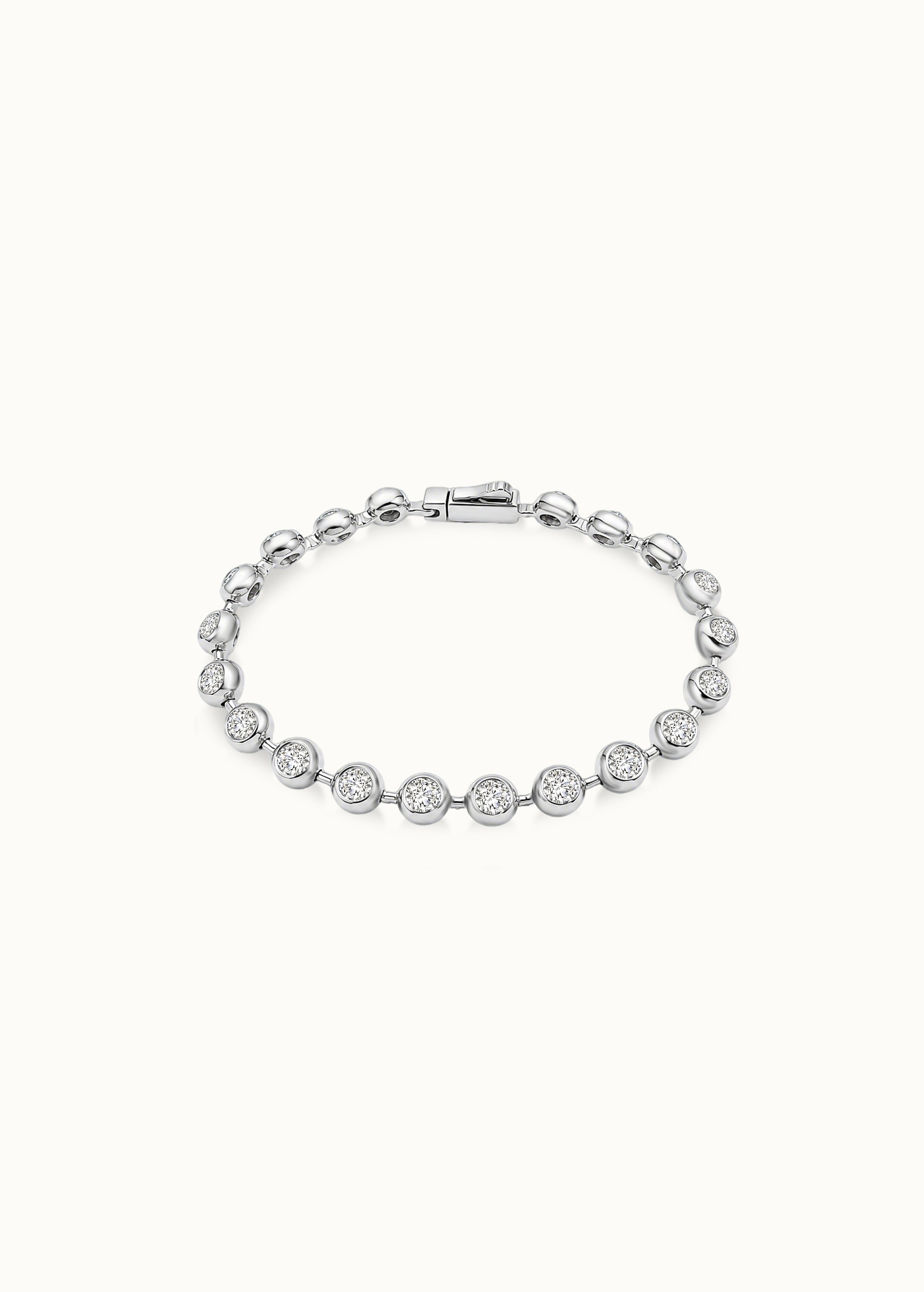 24 Hours Bubble 6mm Moissanite Tennis Bracelet 6ct