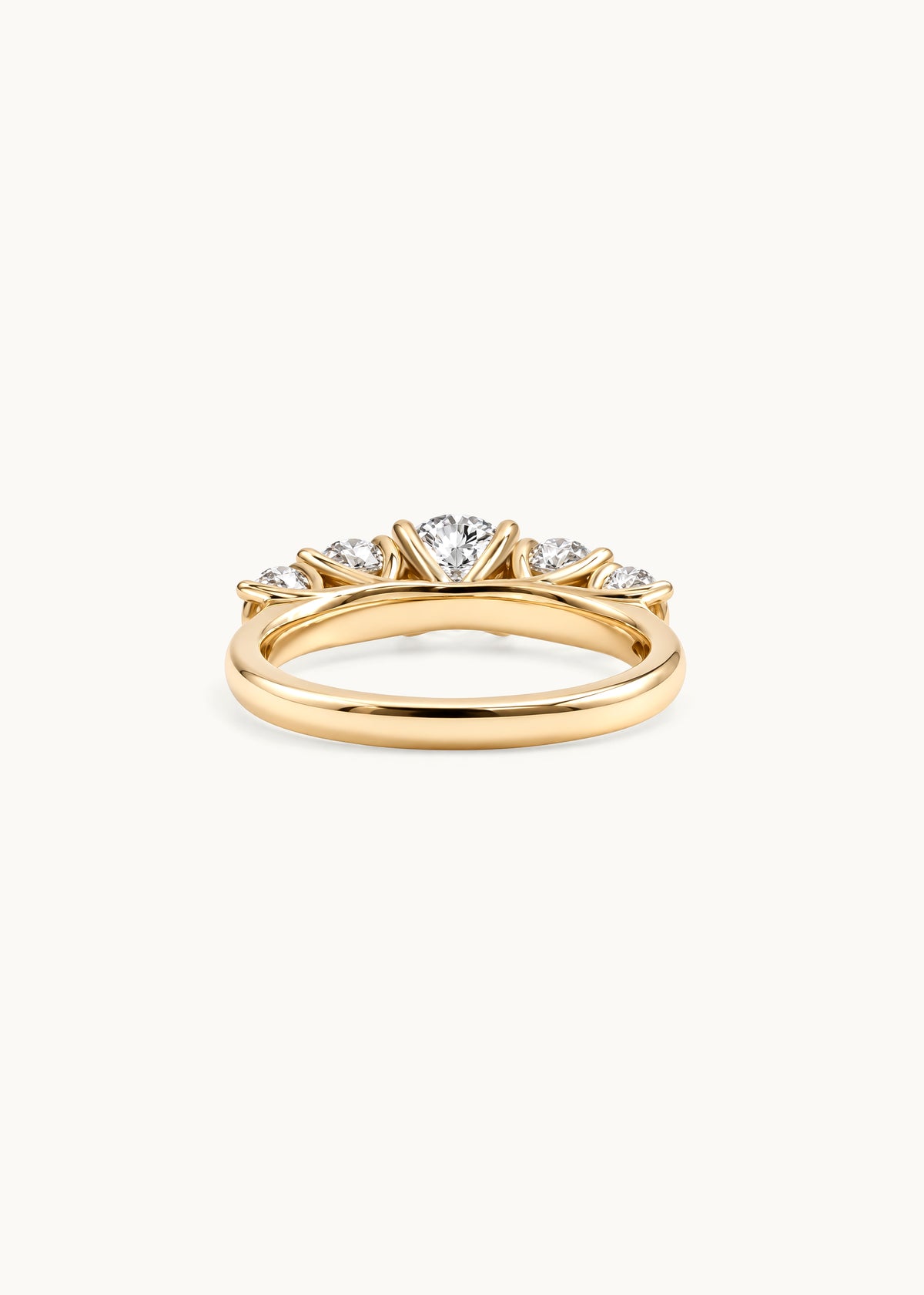 24 Hours 5-Stone Round Brilliant Moissanite Ring 2.4ct