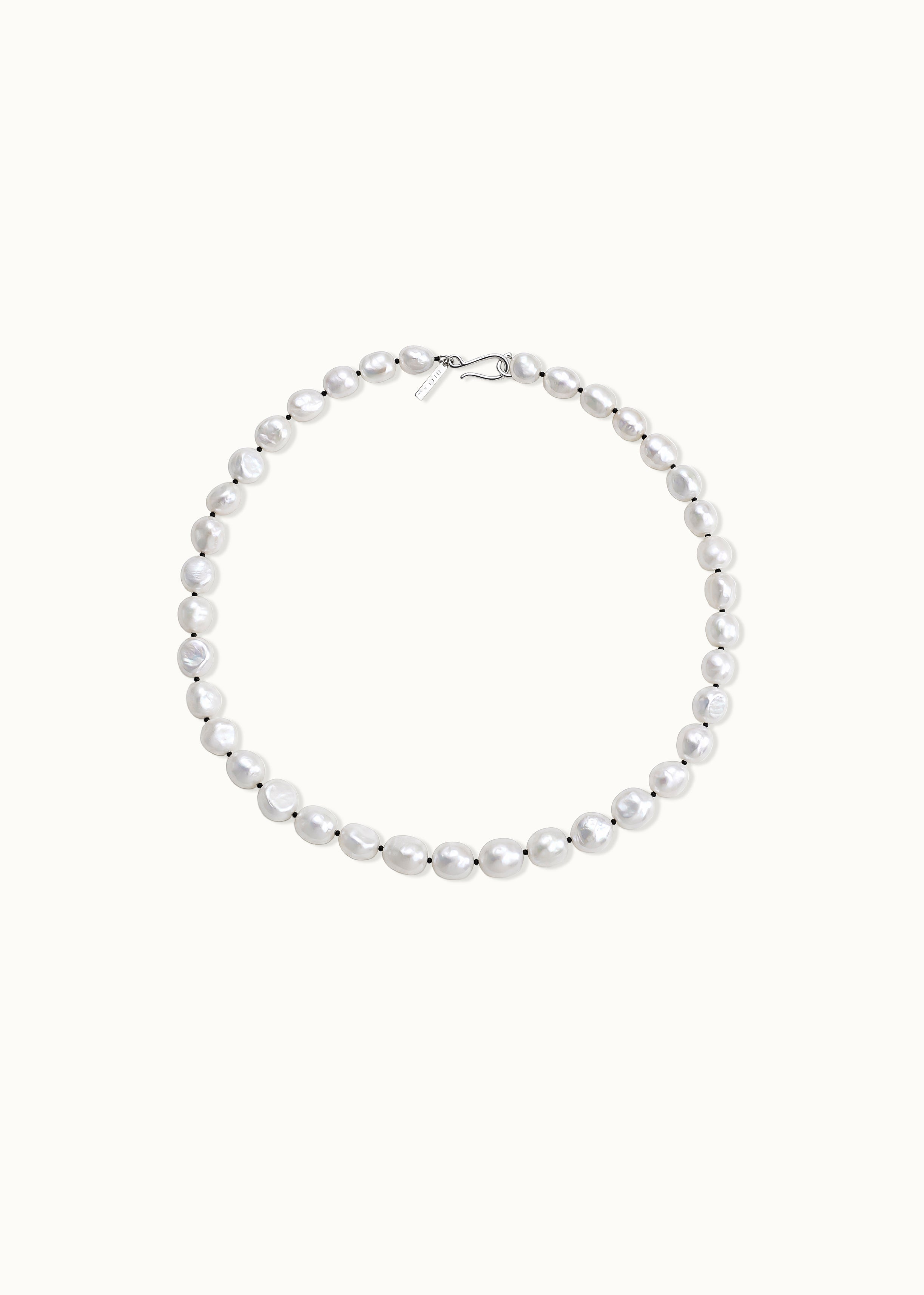 Archive Black Thread Fresh Water Pearl Necklace