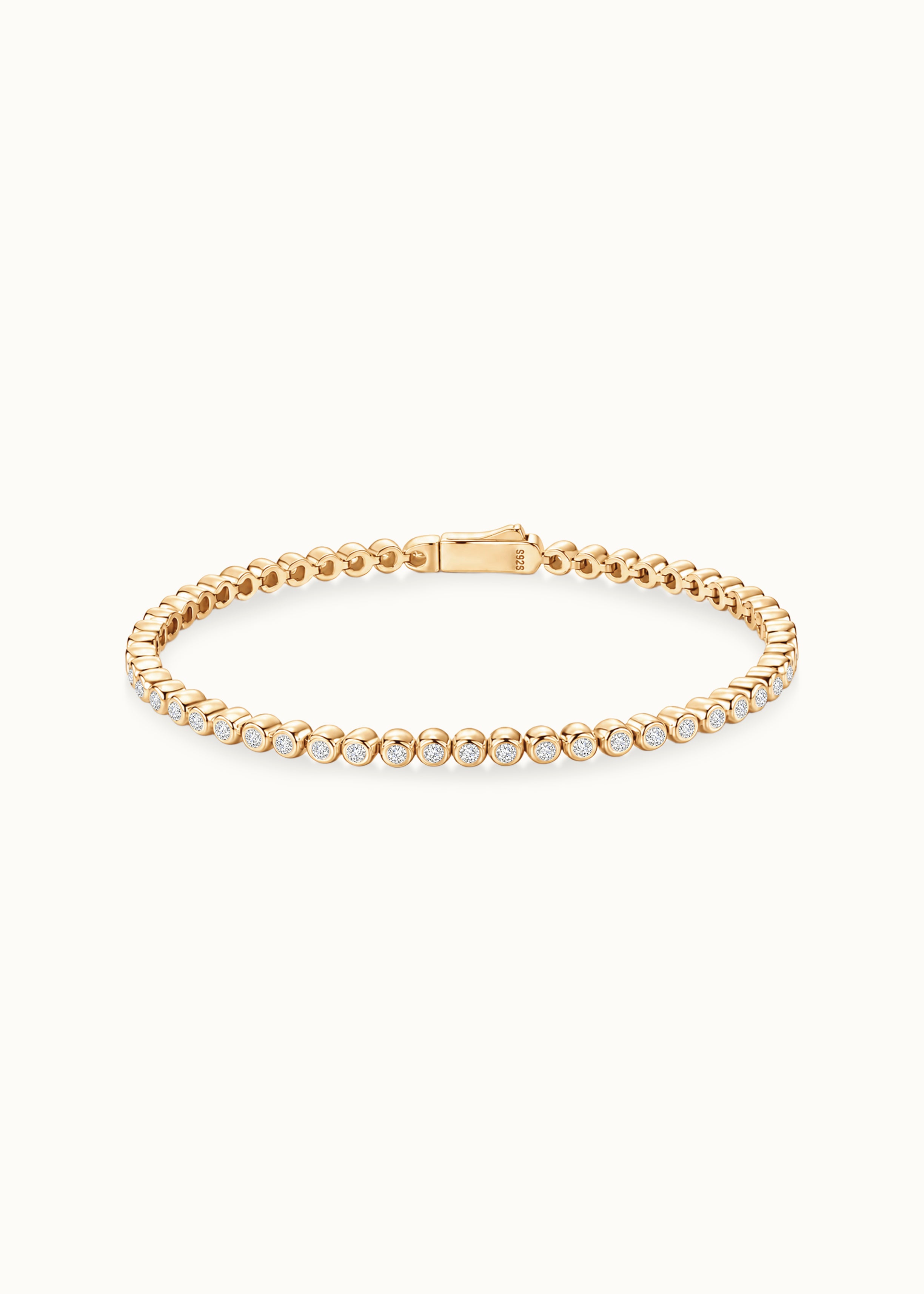 24 Hours Bubble 3mm Moissanite 1.59ct Tennis Bracelet