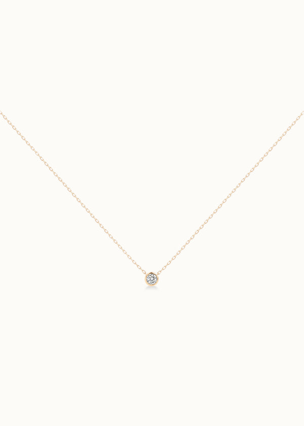 0.3ct Oval Diamond Necklace 14k Gold
