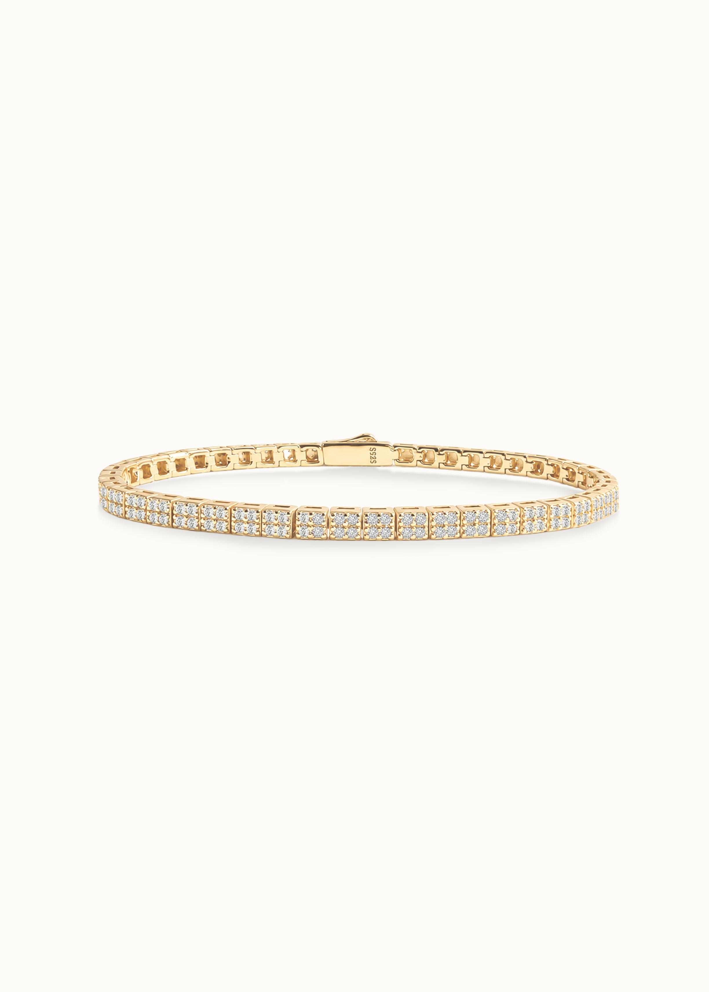 24 Hours Cube 2.5mm Moissanite Tennis Bracelet 1.6ct