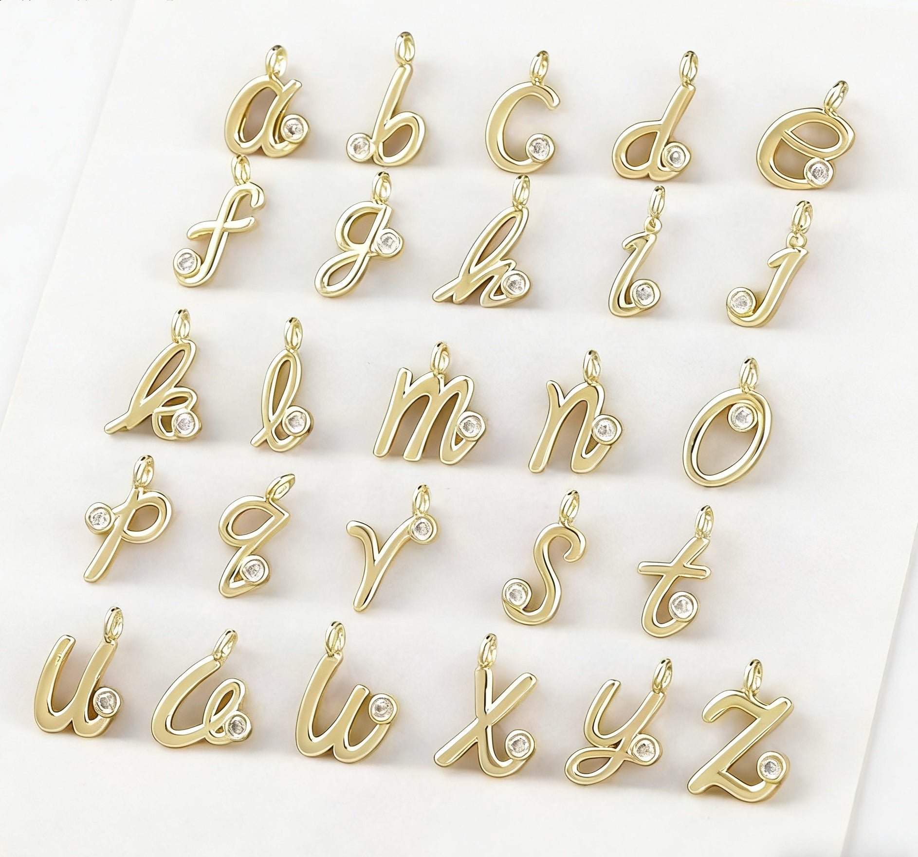 Dream Initial Diamond Charm Necklace