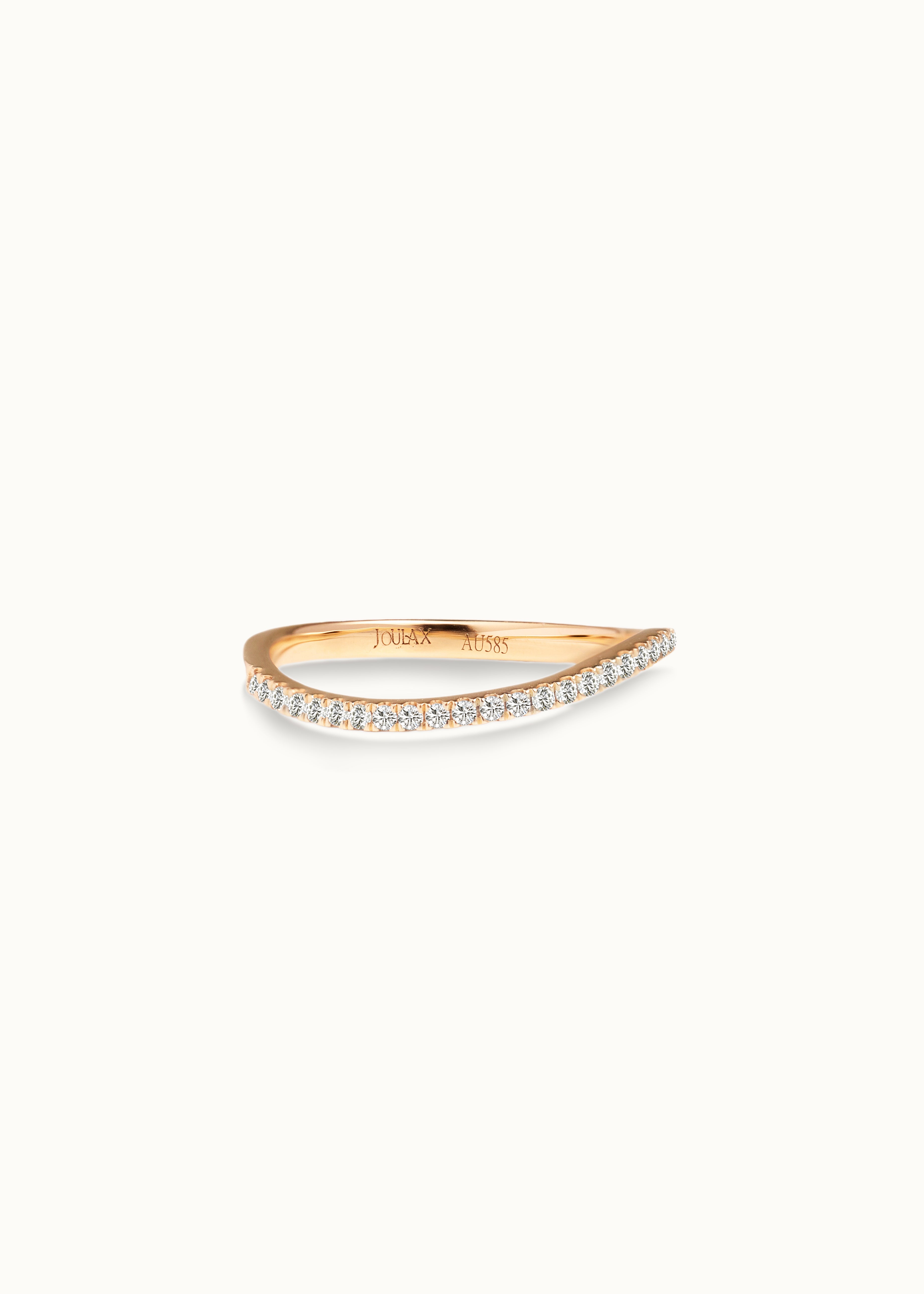 Heirloom Wave 0.3ct Semi Eternity Diamond Band Ring