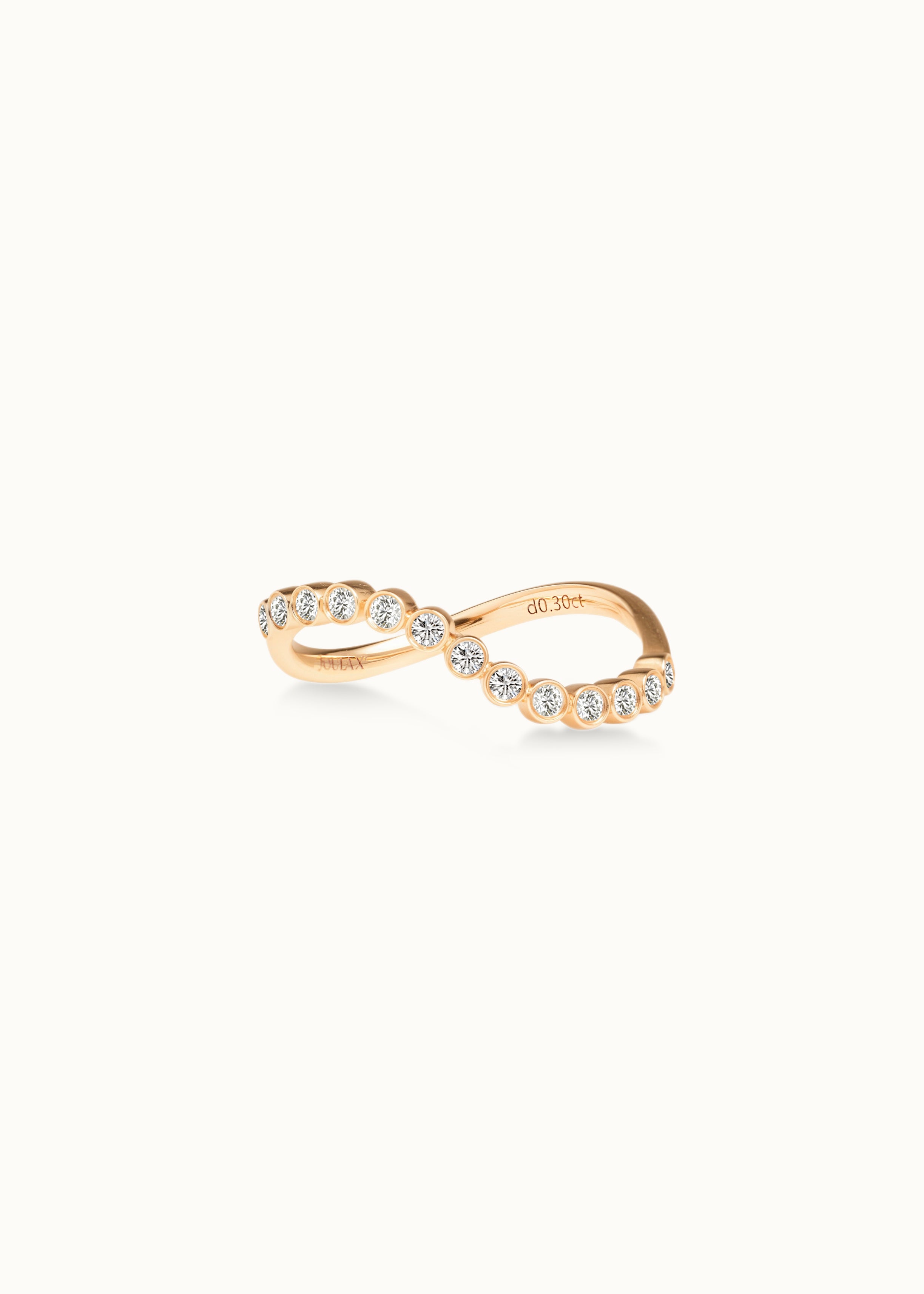 Heirloom Wave Bubble 0.26ct 13 Diamond Ring