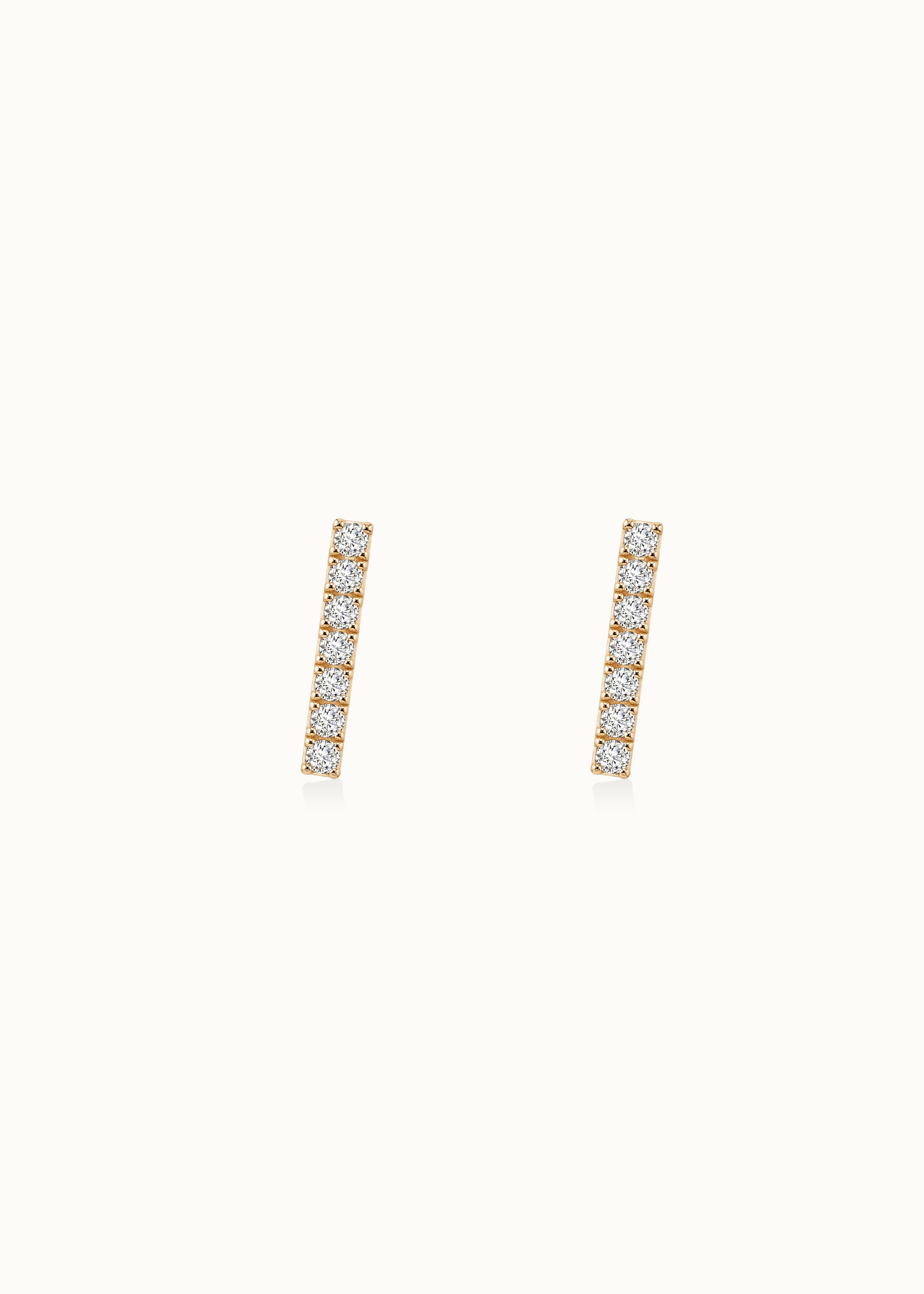 Heirloom Super Fine Diamond Bar Studs Earrings