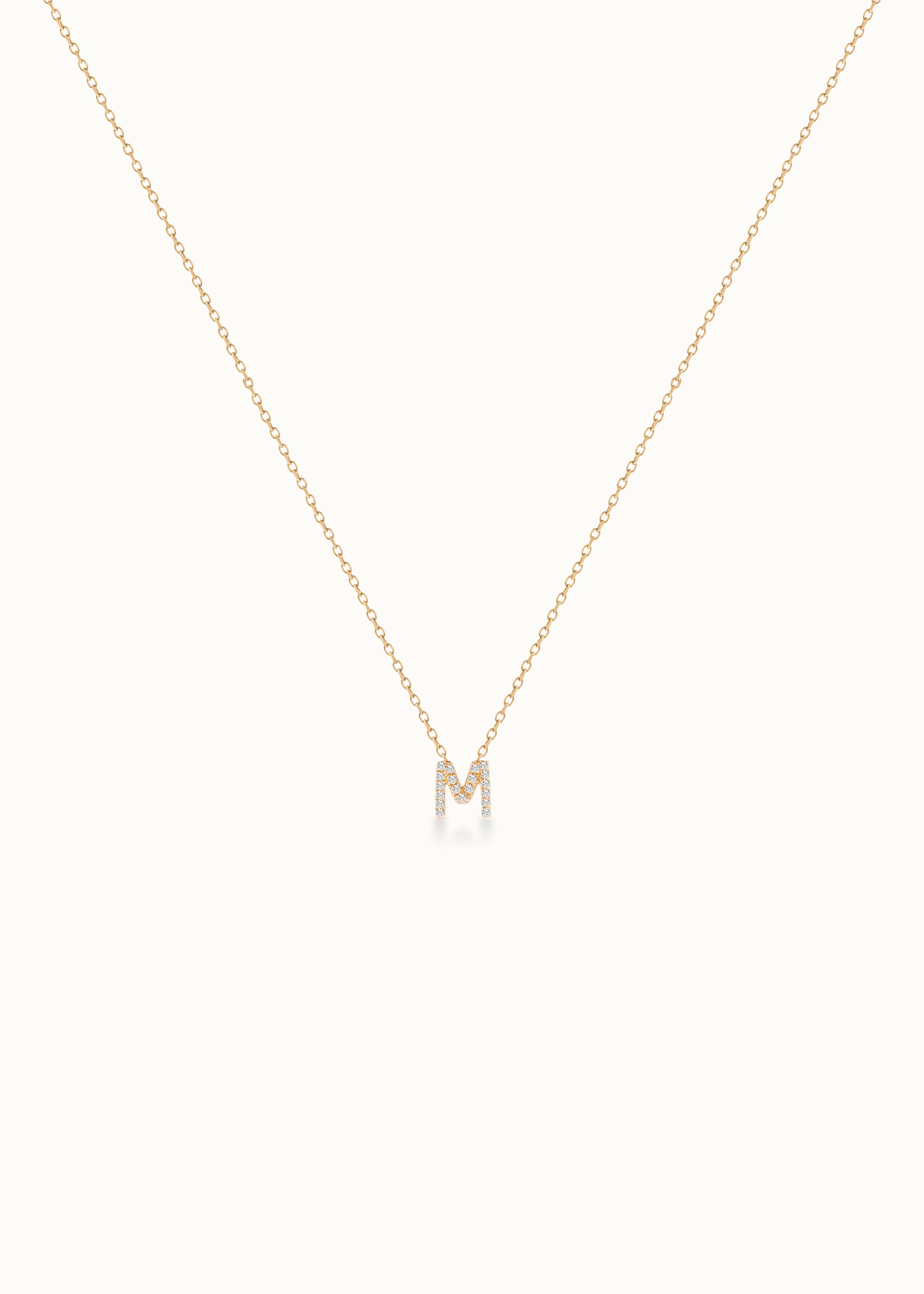 Heirloom Super Fine Diamond Initial Necklace
