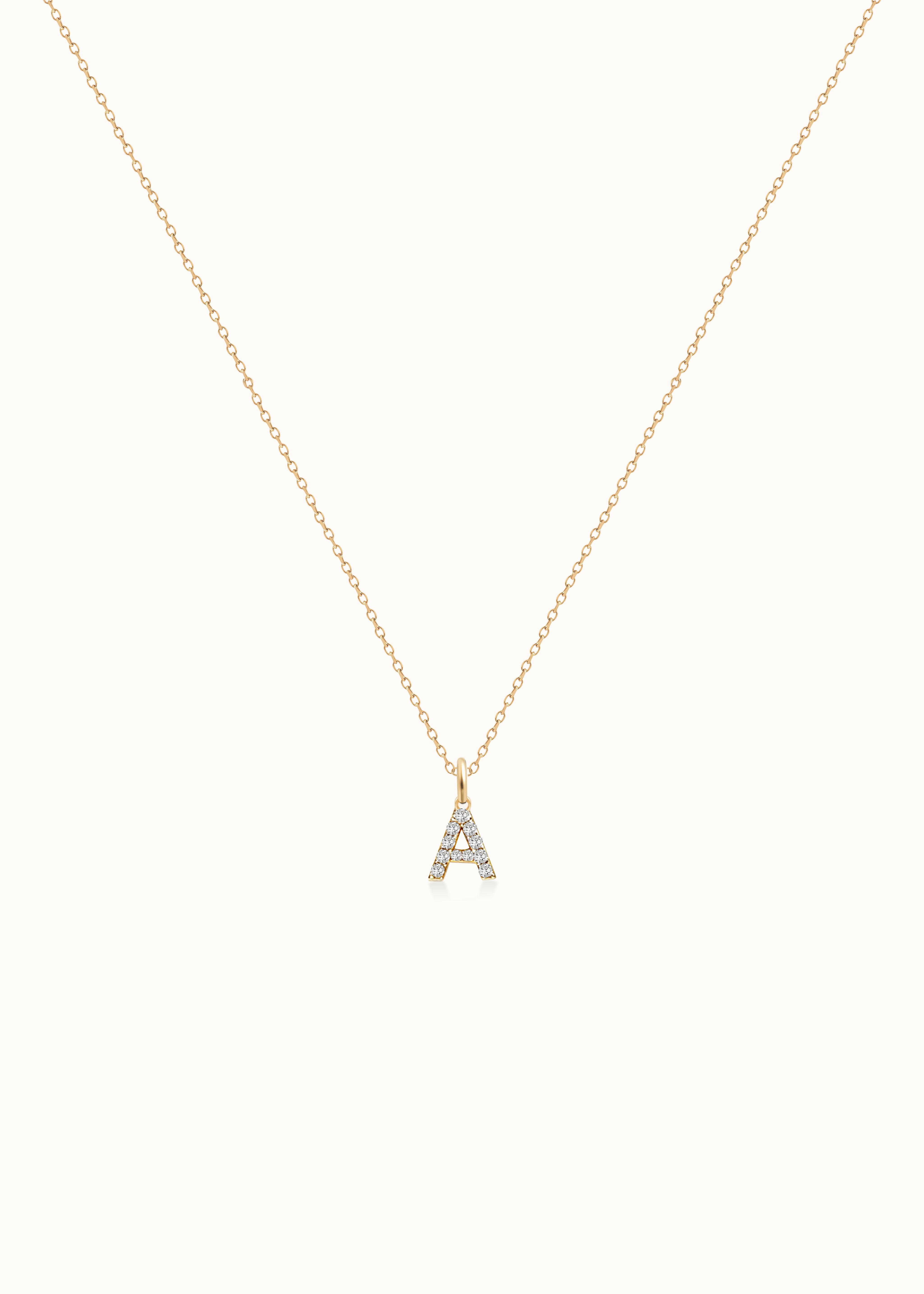 24 Hours Super Fine Moissanite Initial Necklace