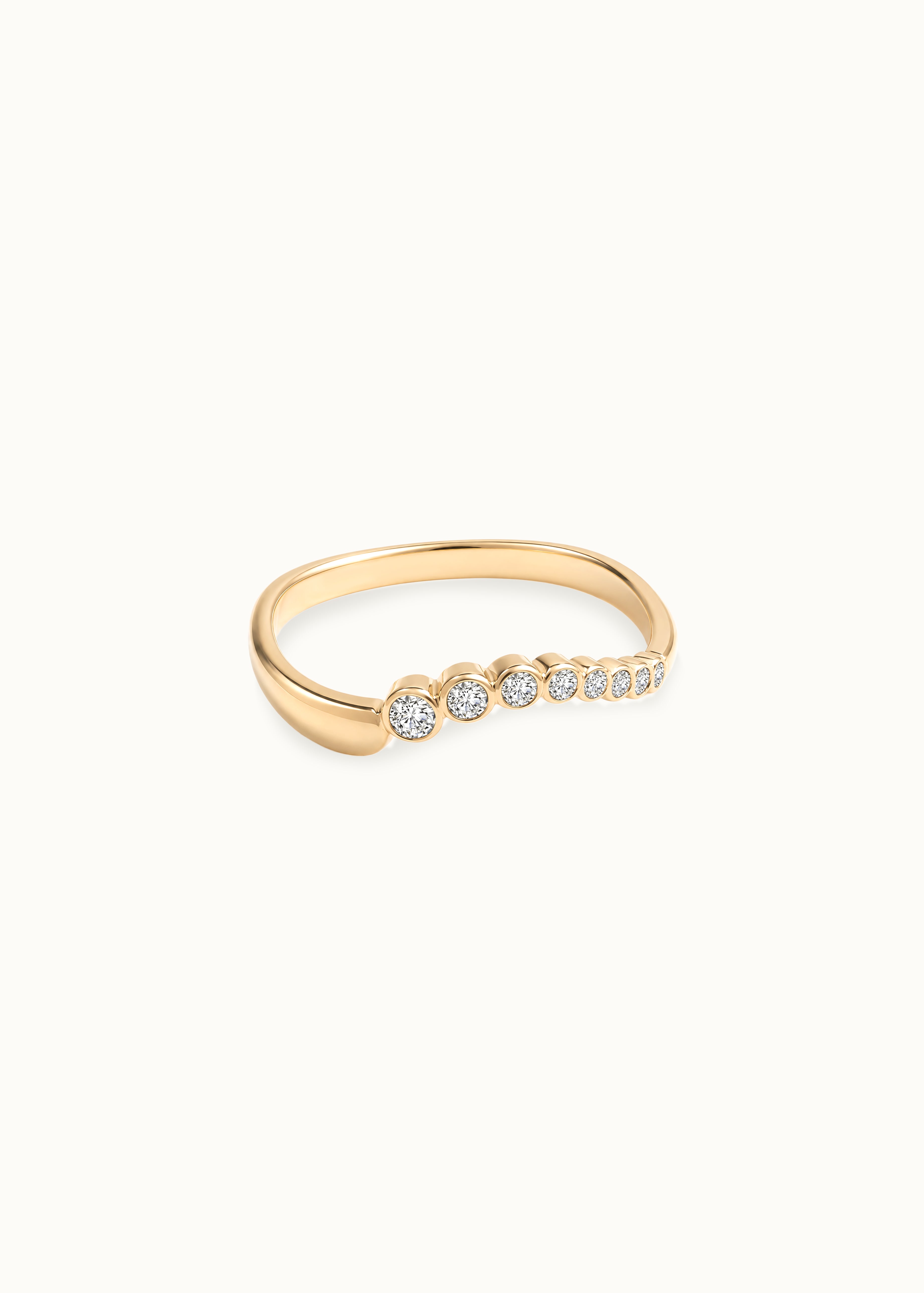 Heirloom Wave Bubble 0.15ct 8 Diamond Ring