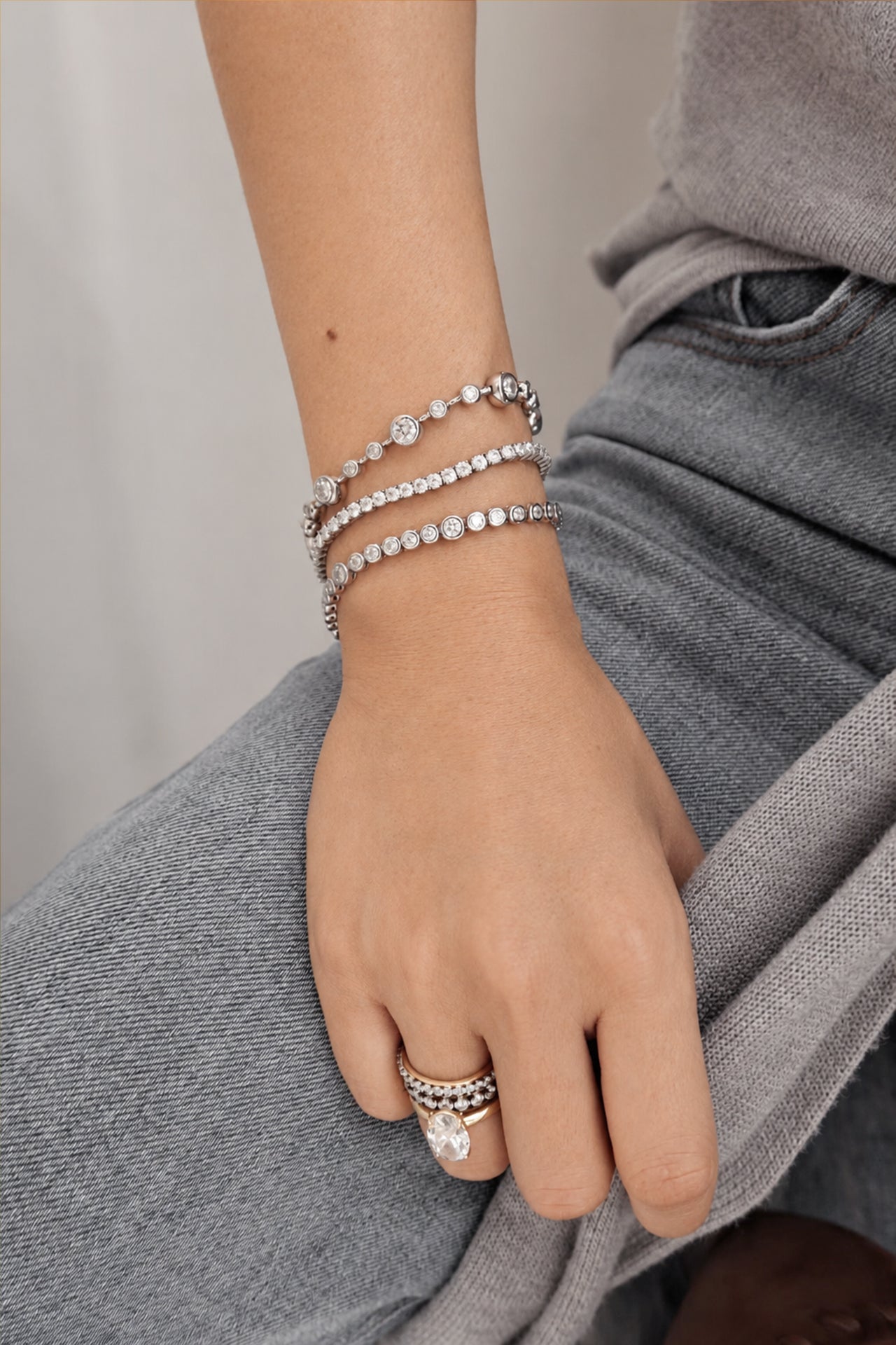24 Hours Bubble 6mm Moissanite Tennis Bracelet 6ct
