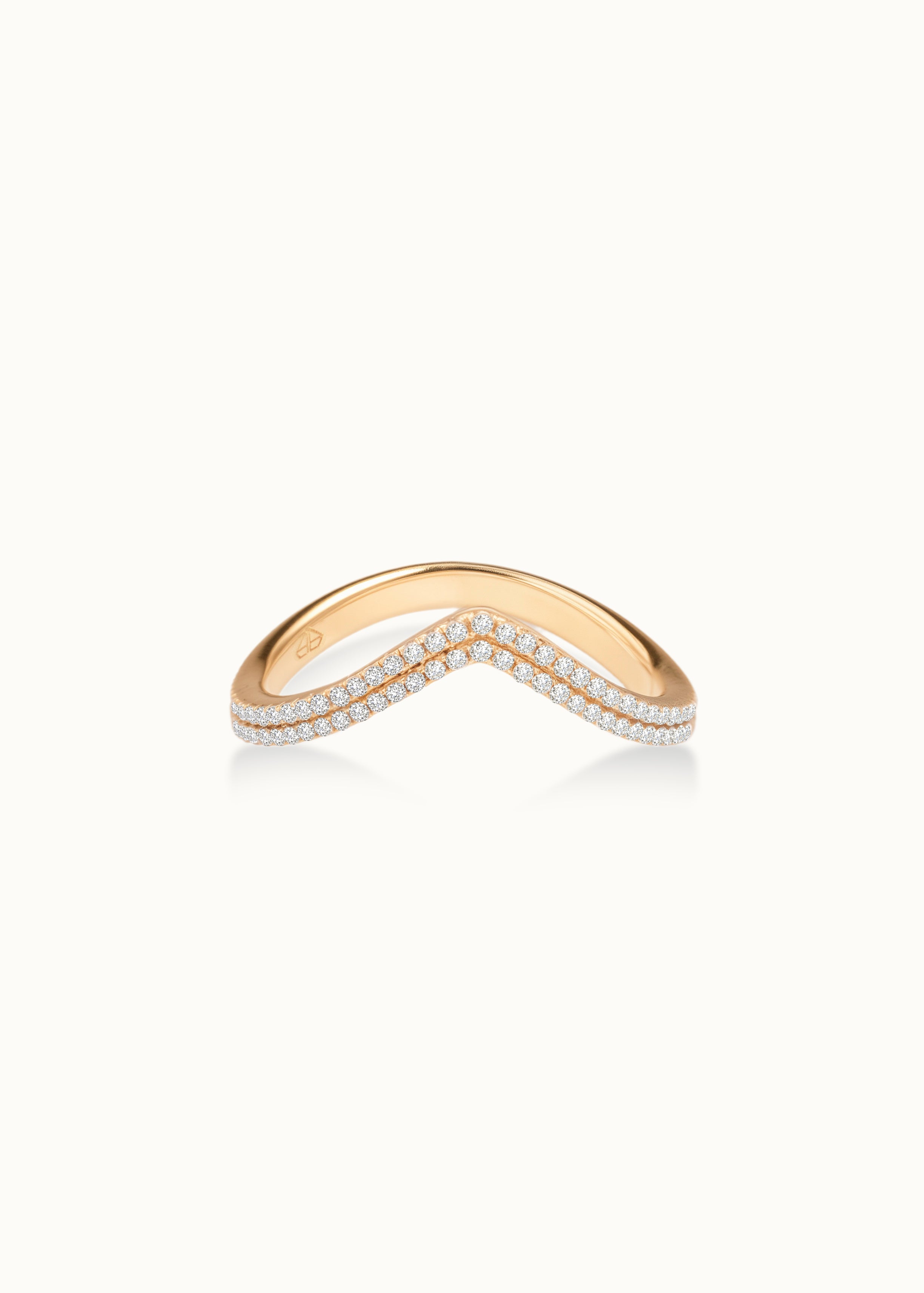 Heirloom Peak Wave Semi-Eternity Natural Diamond Ring 0.3ct