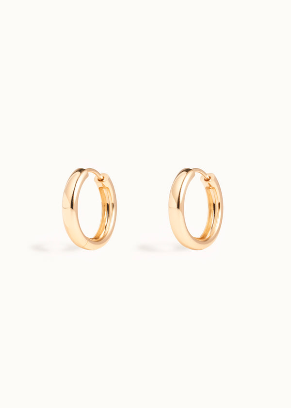 15mm Hoop Earrings 14k Gold