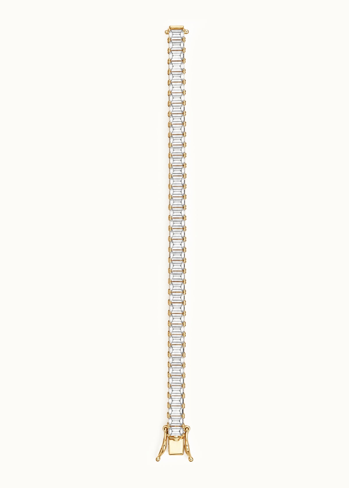 24 Hours North-South Prong Set Baguette Moissanite Tennis Bracelet