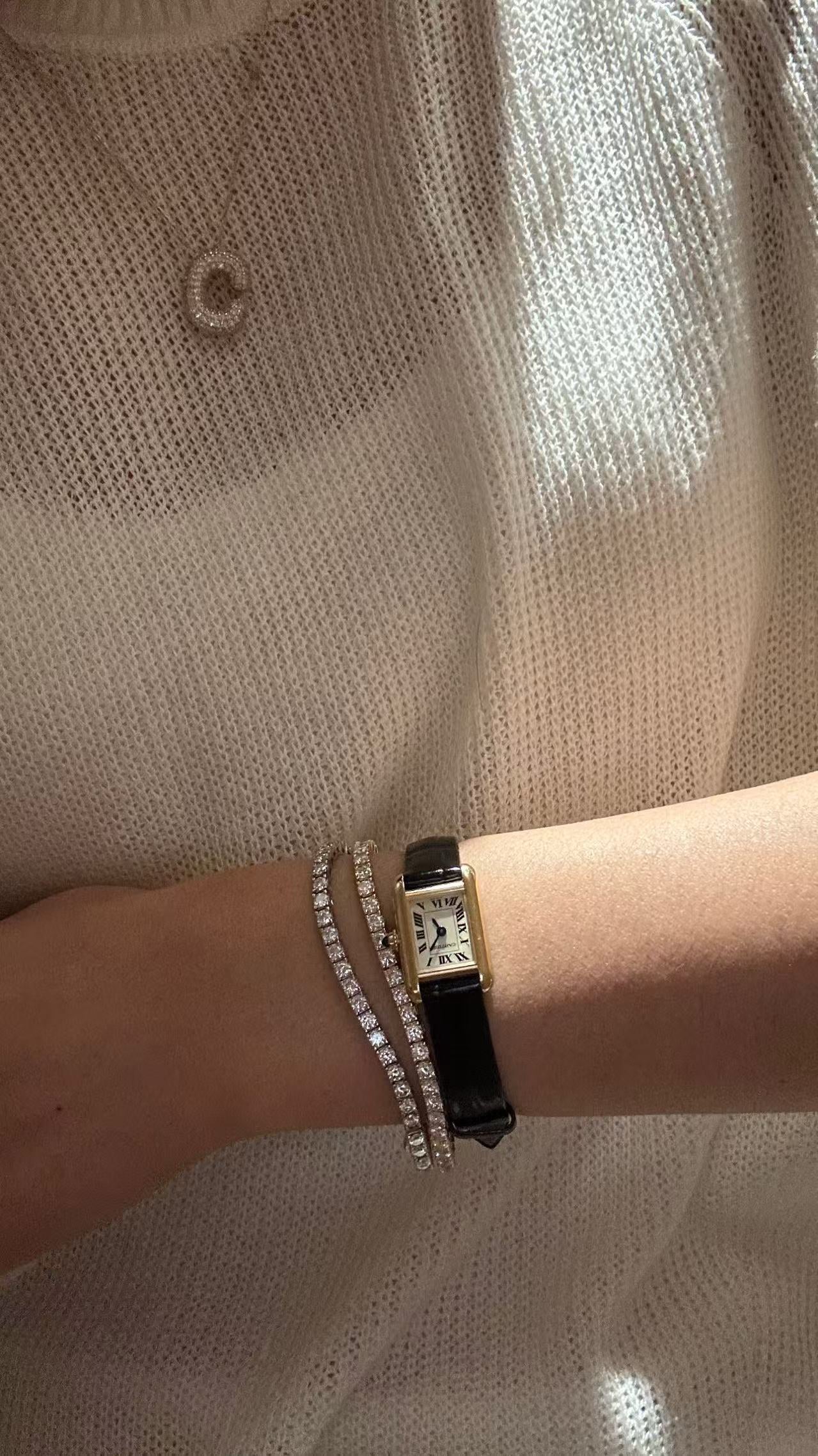 24 Hours Block 3mm Moissanite Tennis Bracelet 4.8ct