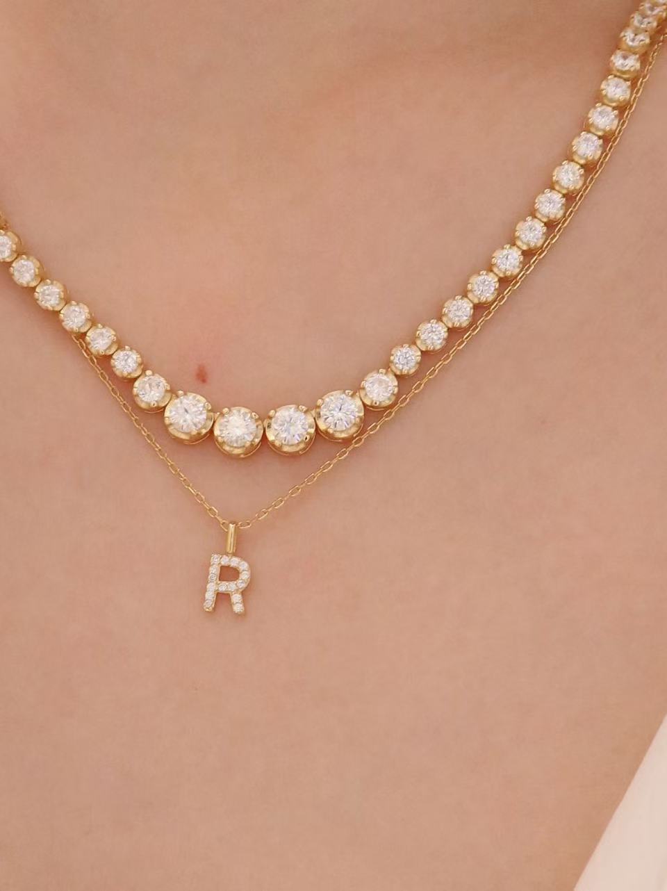 24 Hours Diana Moissanite Necklace 5.24ct
