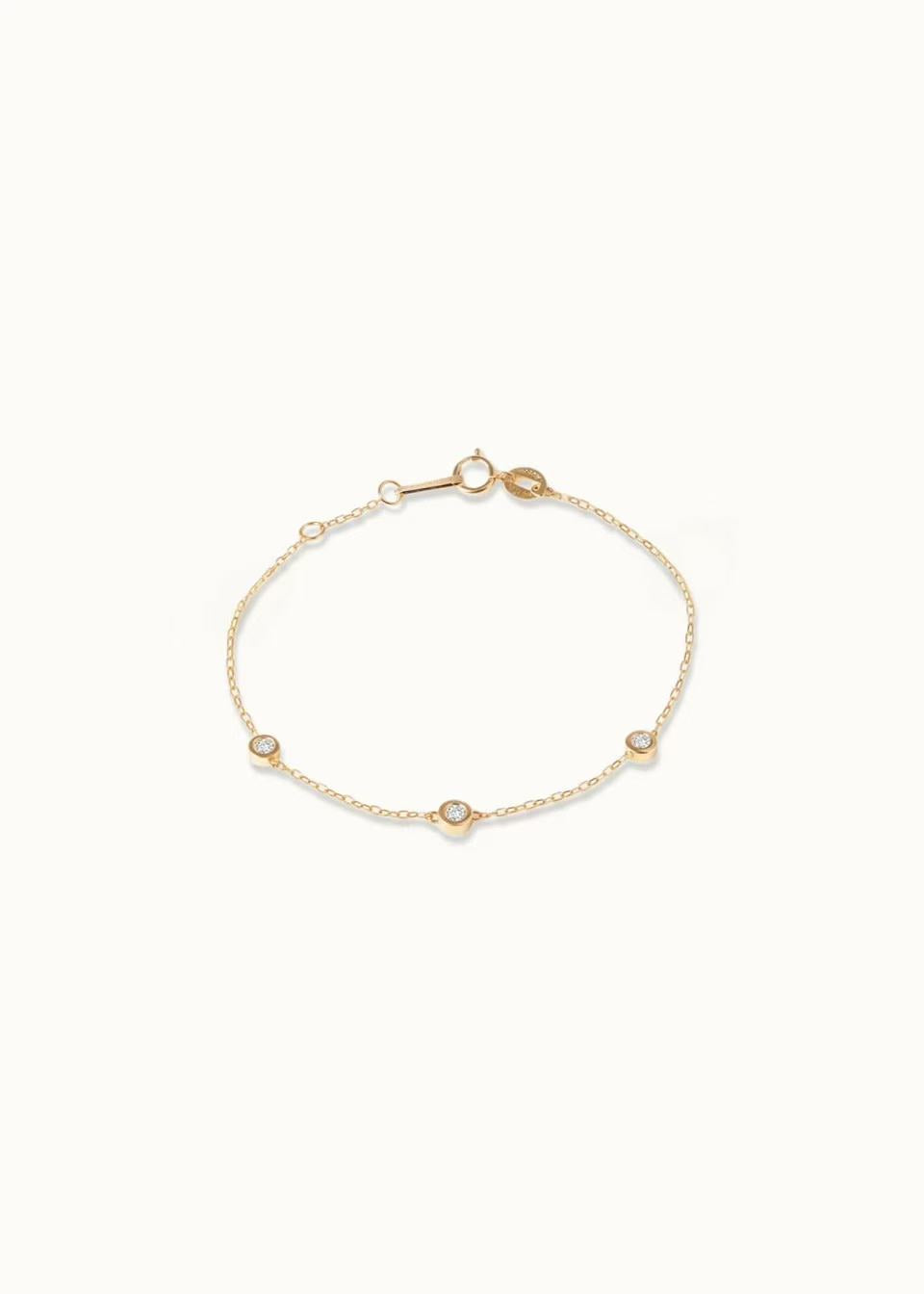 Heirloom Bubble 3 Diamond Chain Bracelet