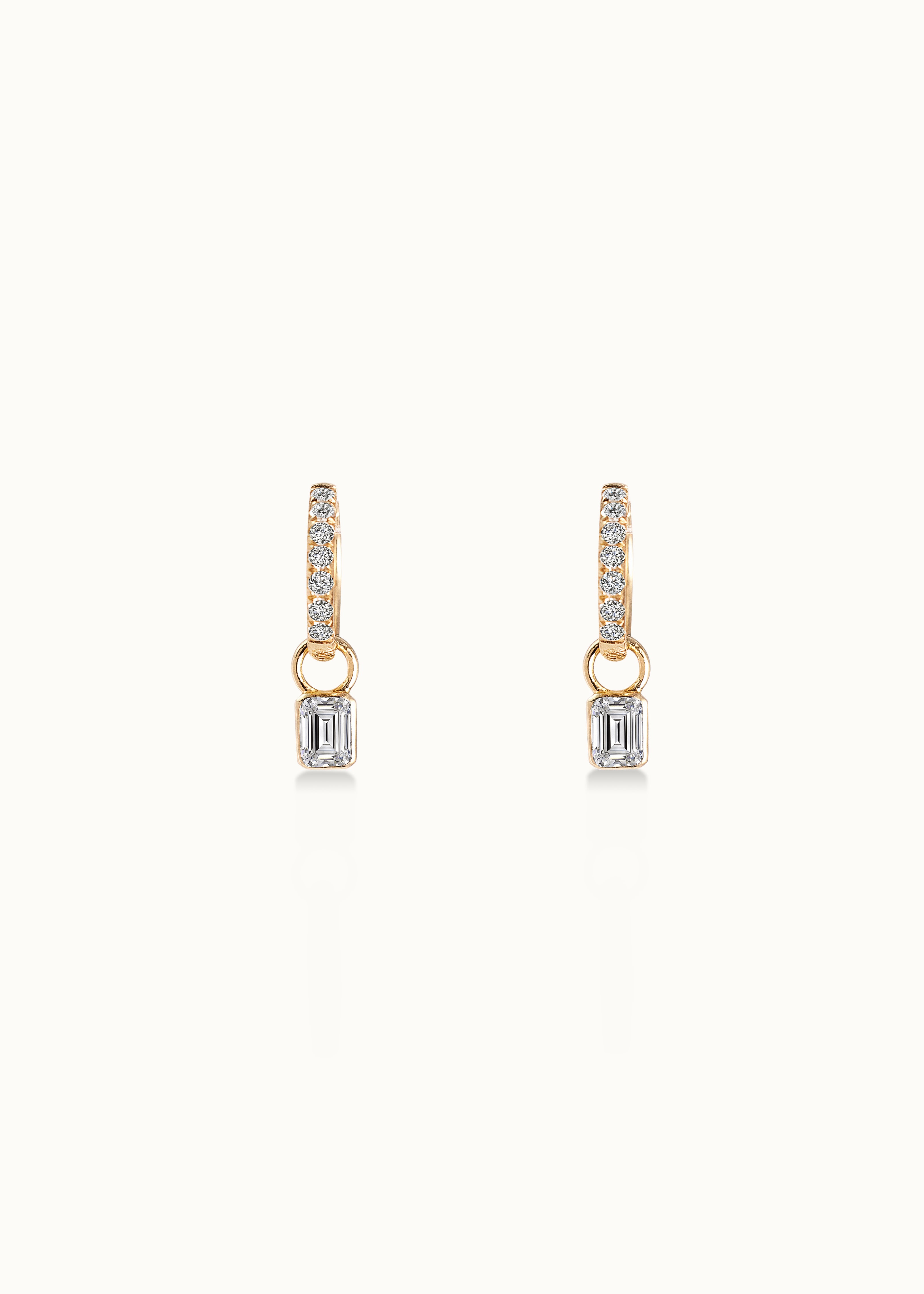 Heirloom Flow Diamond Huggie Hoop Earrings 10mm