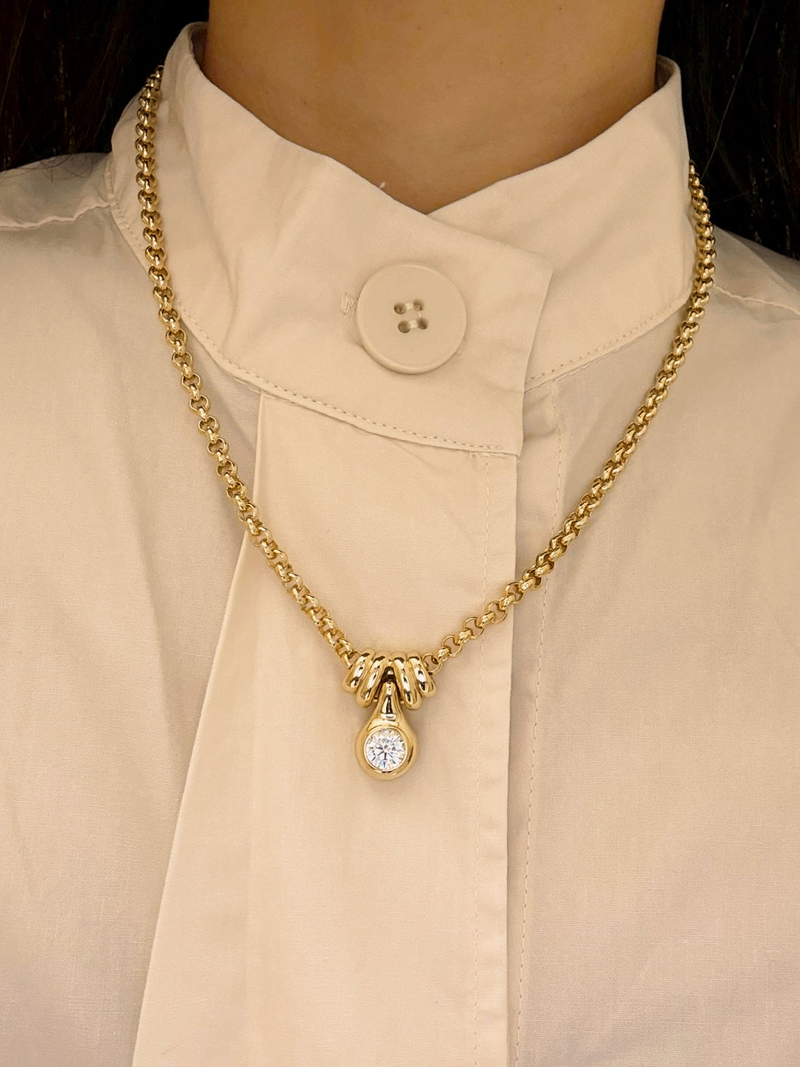 Archive Eve Moissanite Chain Necklace 1ct