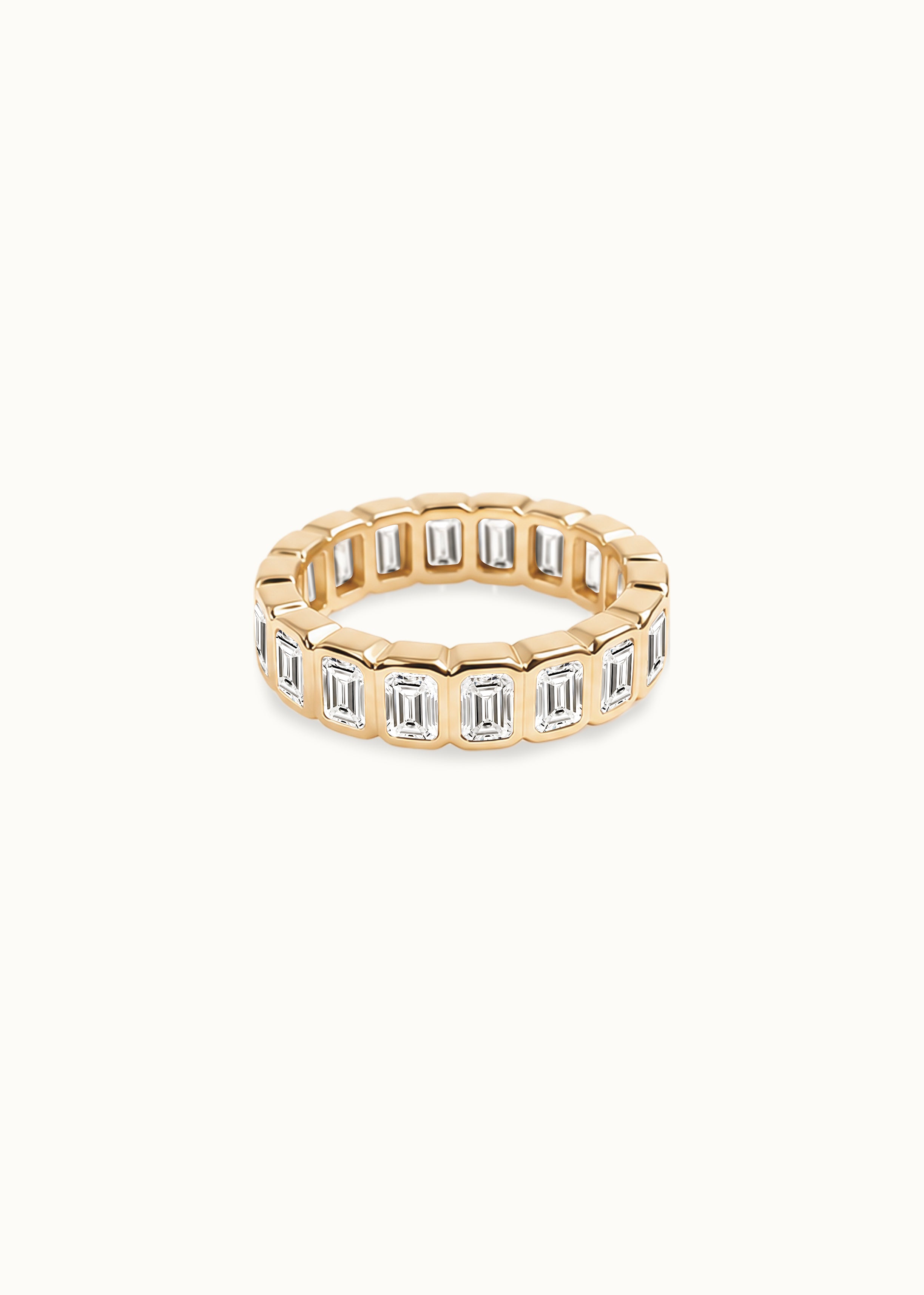 24 Hours 2ct Emerald Cut Bezel Set Full Eternity Ring