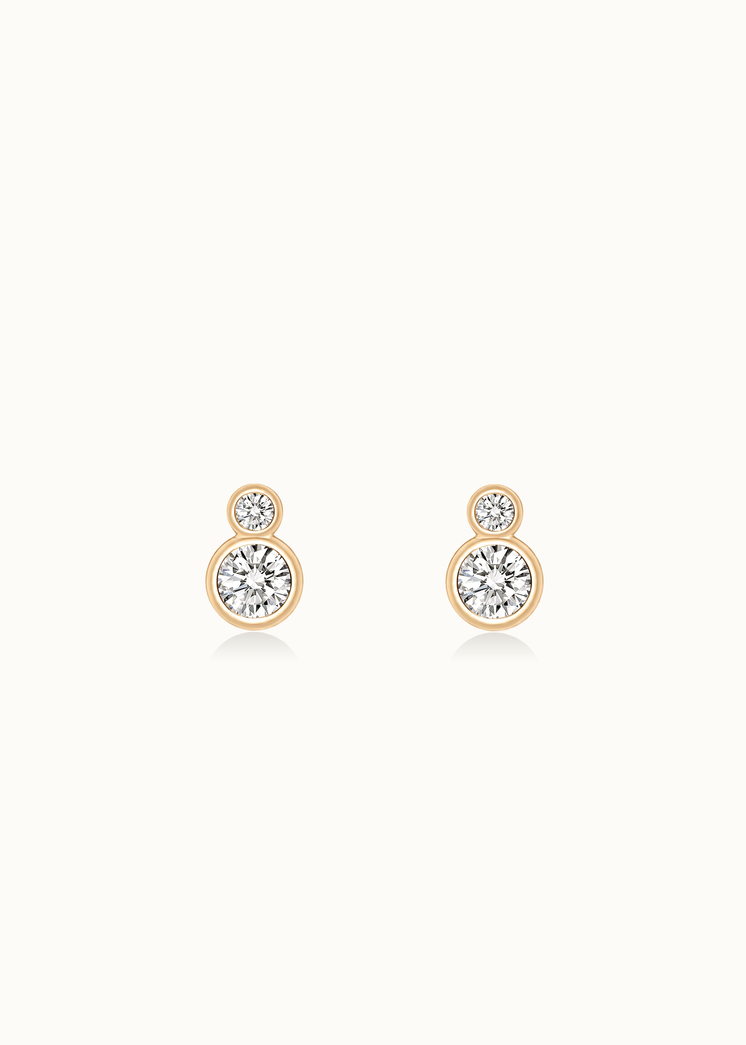 24 Hours Double Bubble Moissanite Studs Earrings