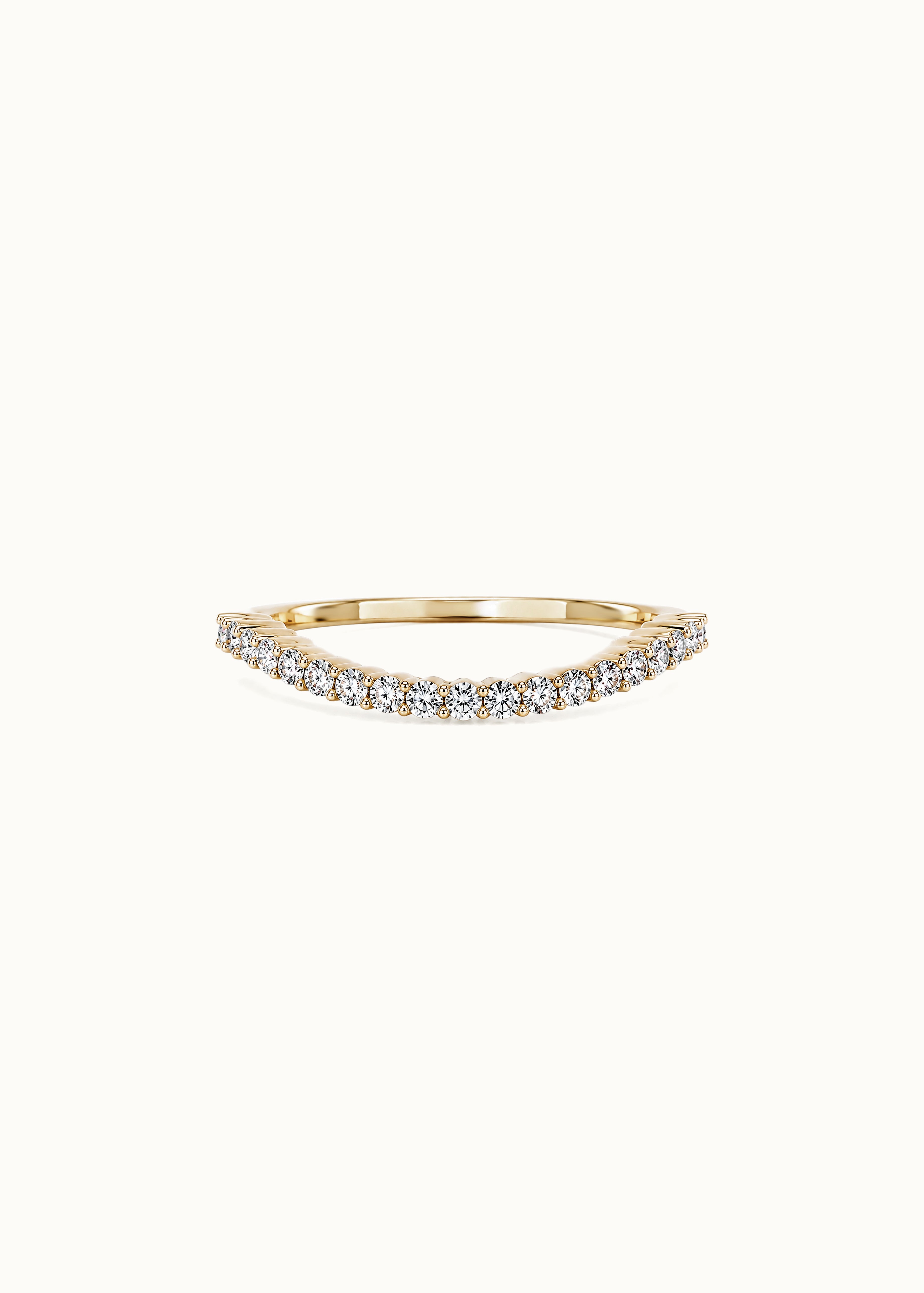 24 Hours Round Brilliant Cut Claw Set Moissanite Semi Eternity Ring 0.3ct