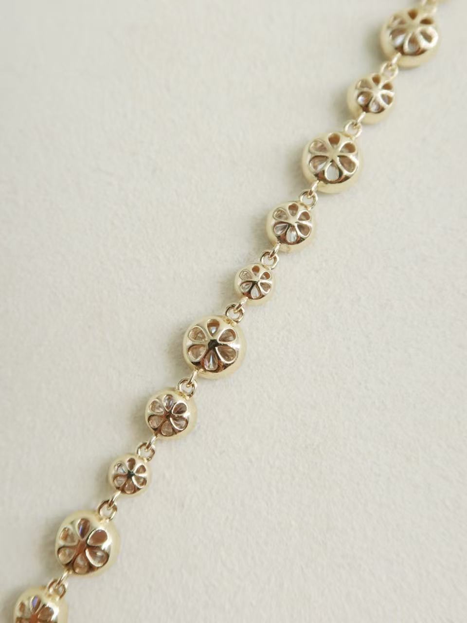Archive 15ct Claw Set Round Brilliant Blackened Moissanite Chain Necklace