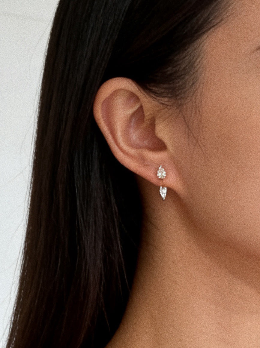 Toi & Moi Pear Earrings