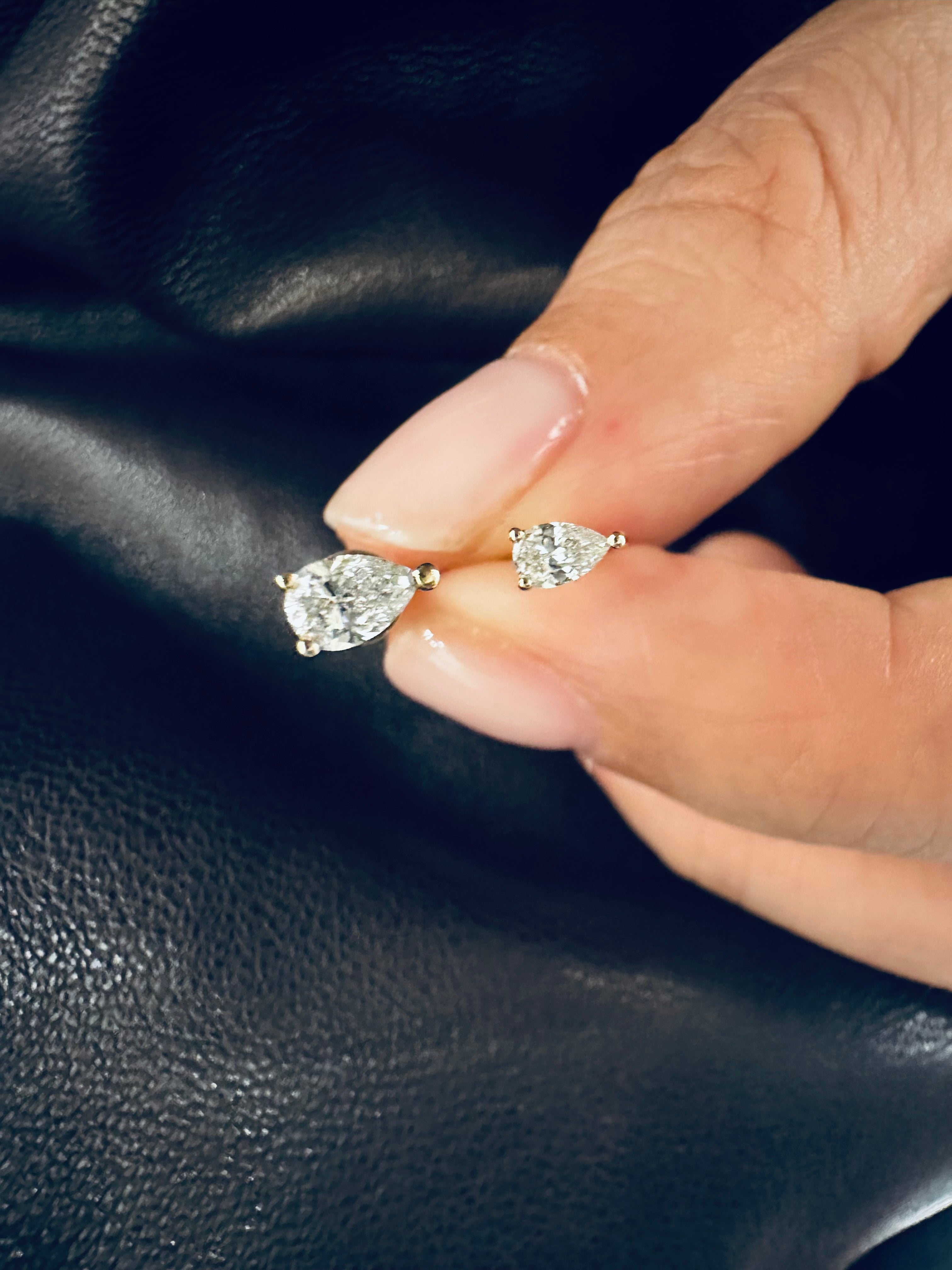 Toi & Moi Pear Earrings