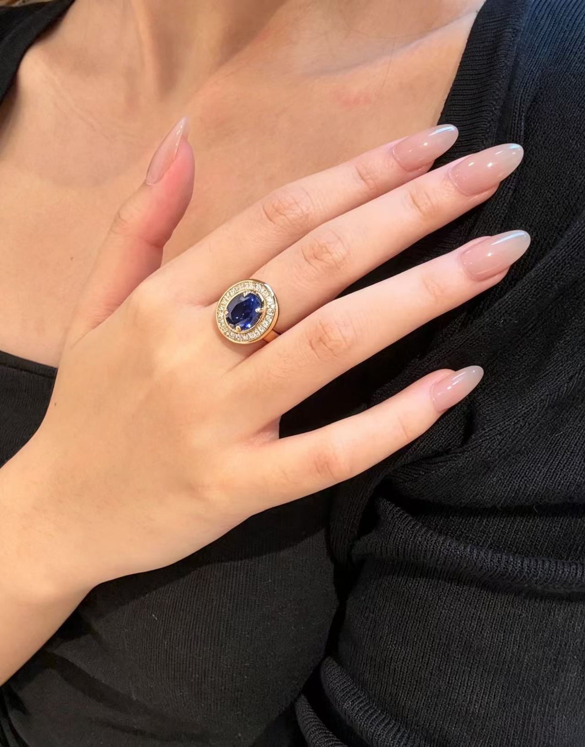 Archive Lab Grown Sapphire Solitaire Ring 3.7ct