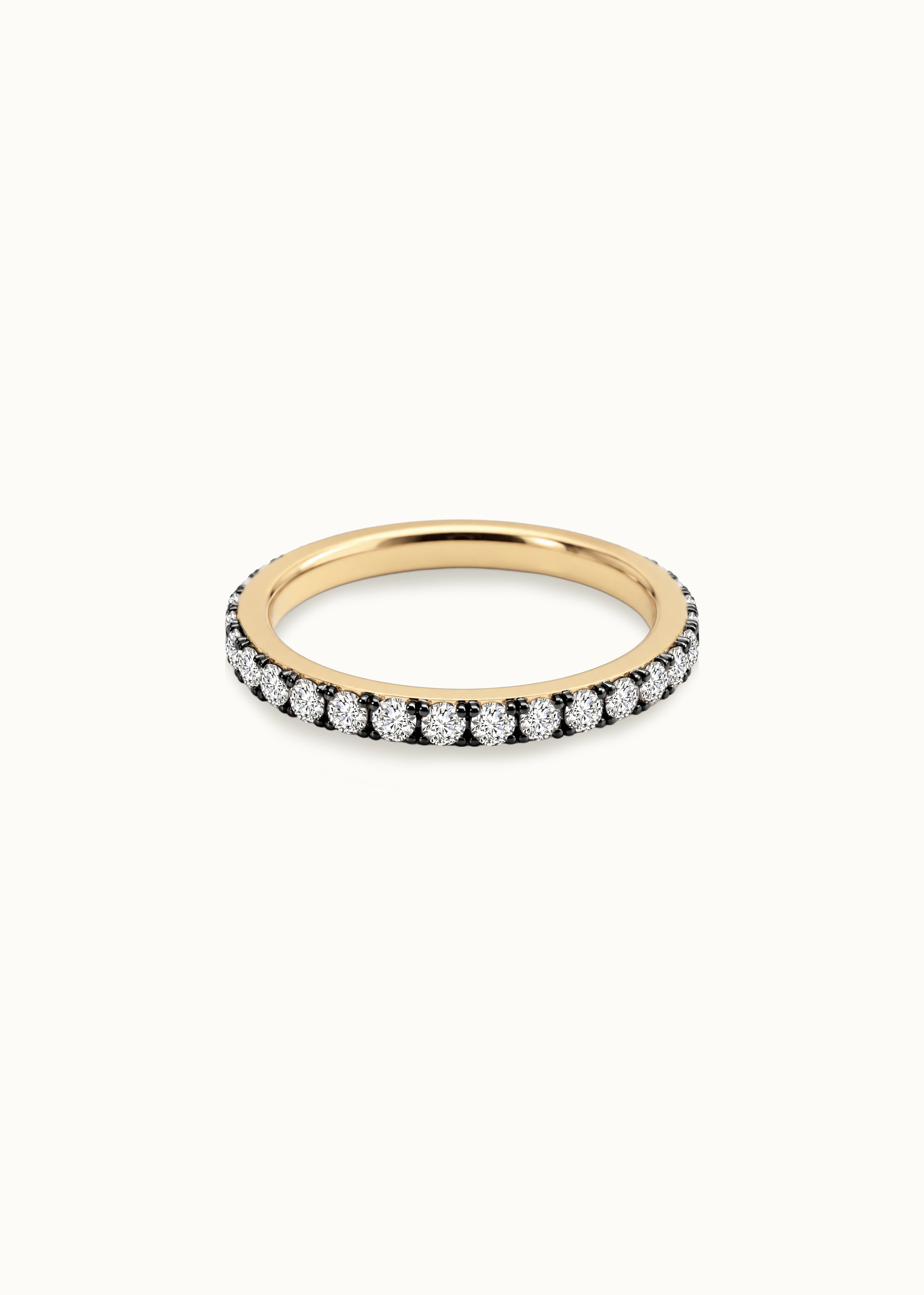 Archive Blackened Moissanite 2.3mm Full Eternity Ring