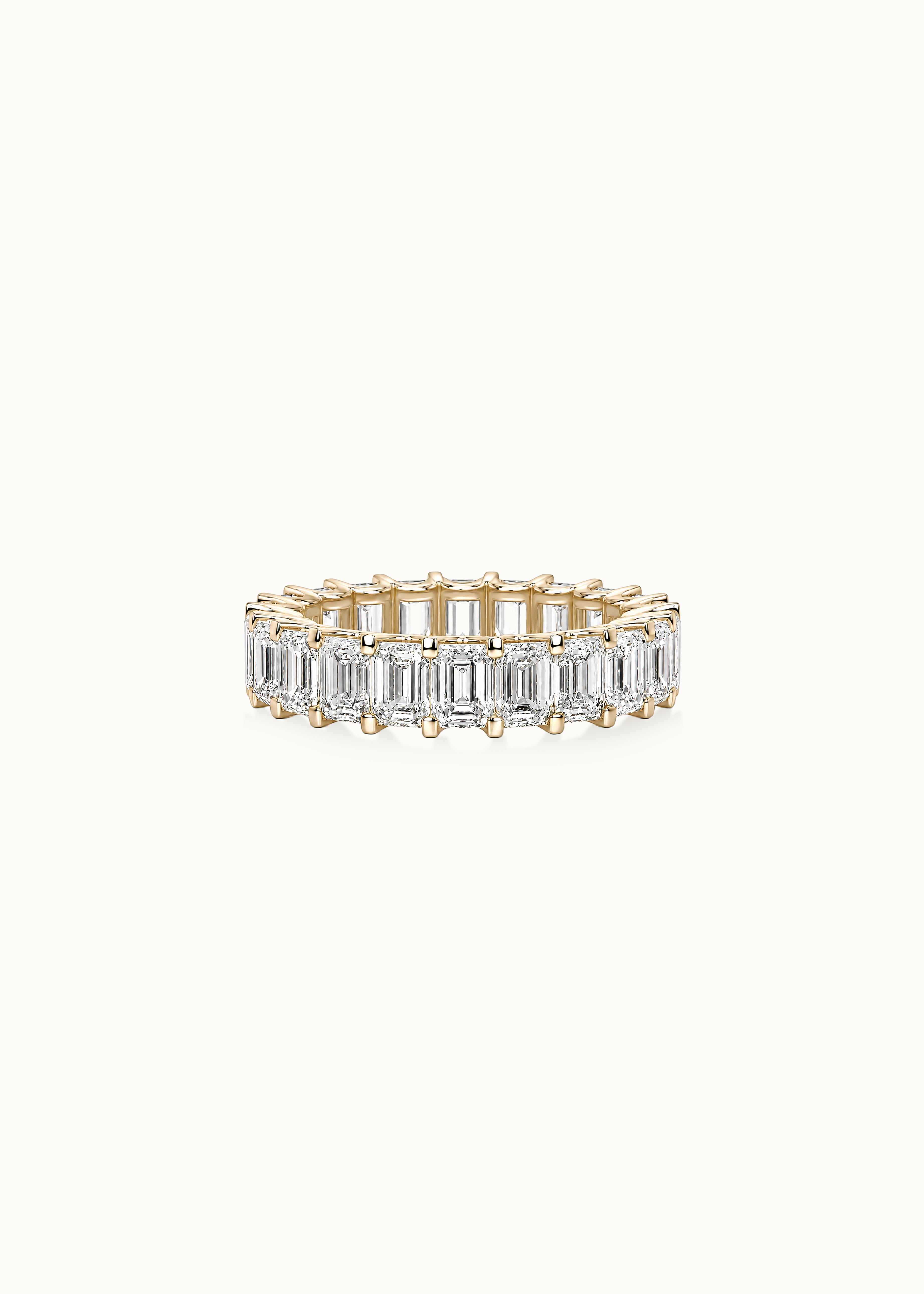 24 Hours Emerald Cut Claw Set Full Eternity Ring