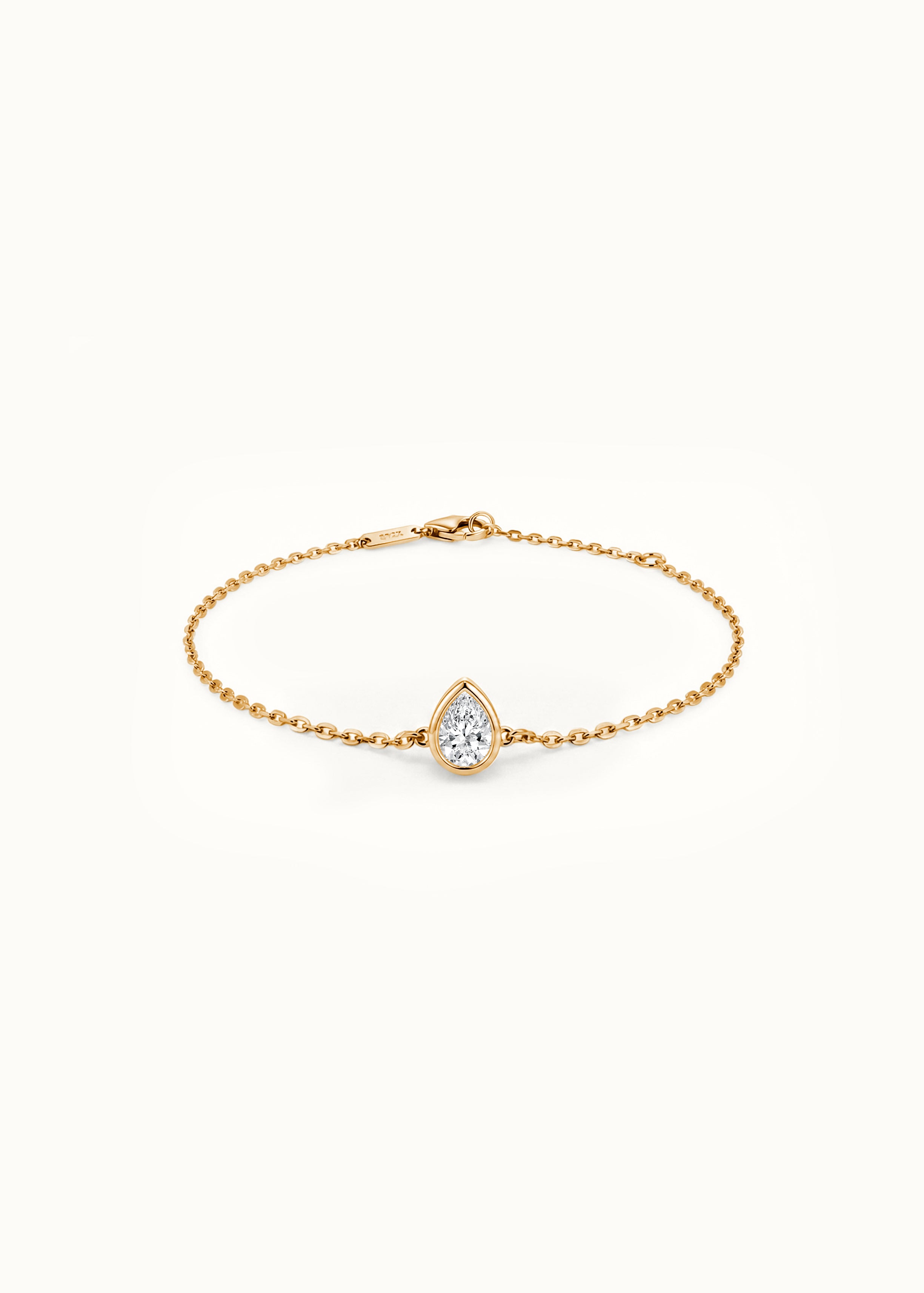 24 Hours Bubble Pear Bezel Set Moissanite Bracelet 0.5ct