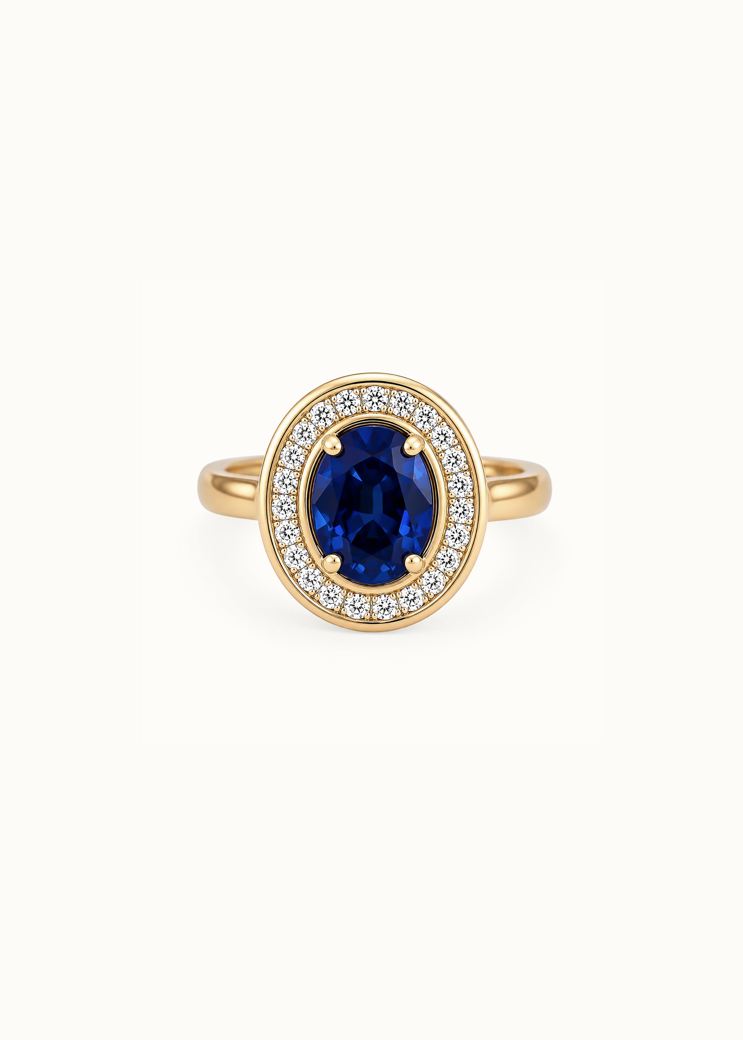 Archive Lab-grown Sapphire Solitaire Ring 3.7ct