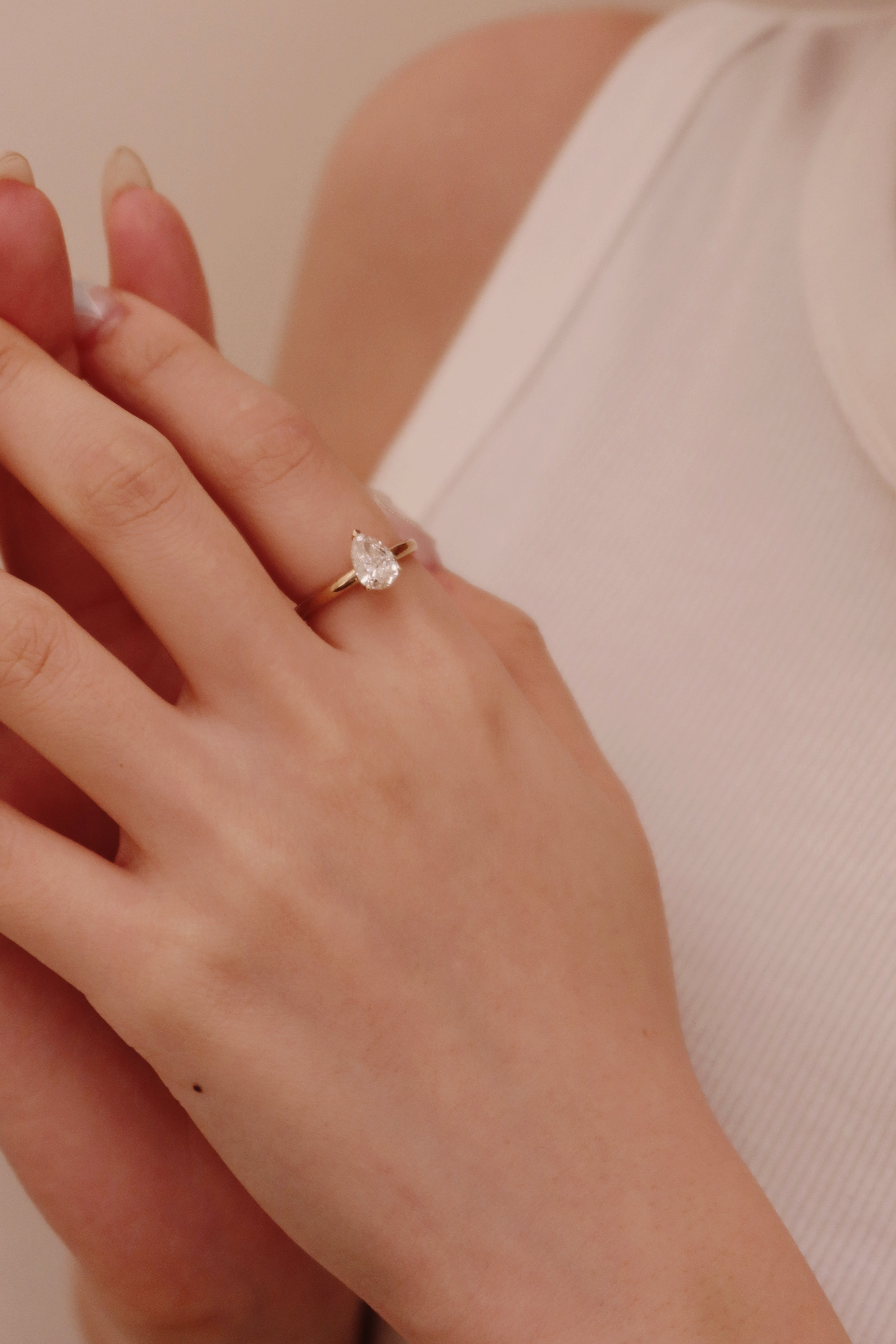 Heirloom Signature Pear Cut Diamond Solitaire Ring