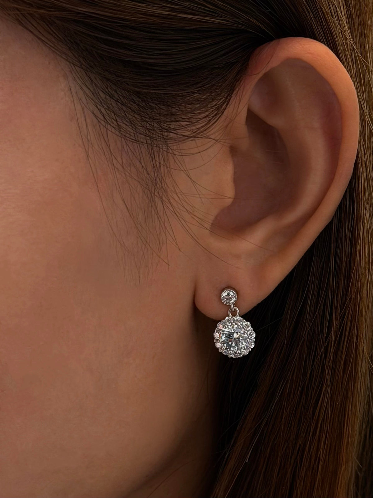 24 Hours Lab-Grown Paraíba Moissanite Drop Earrings 3ct