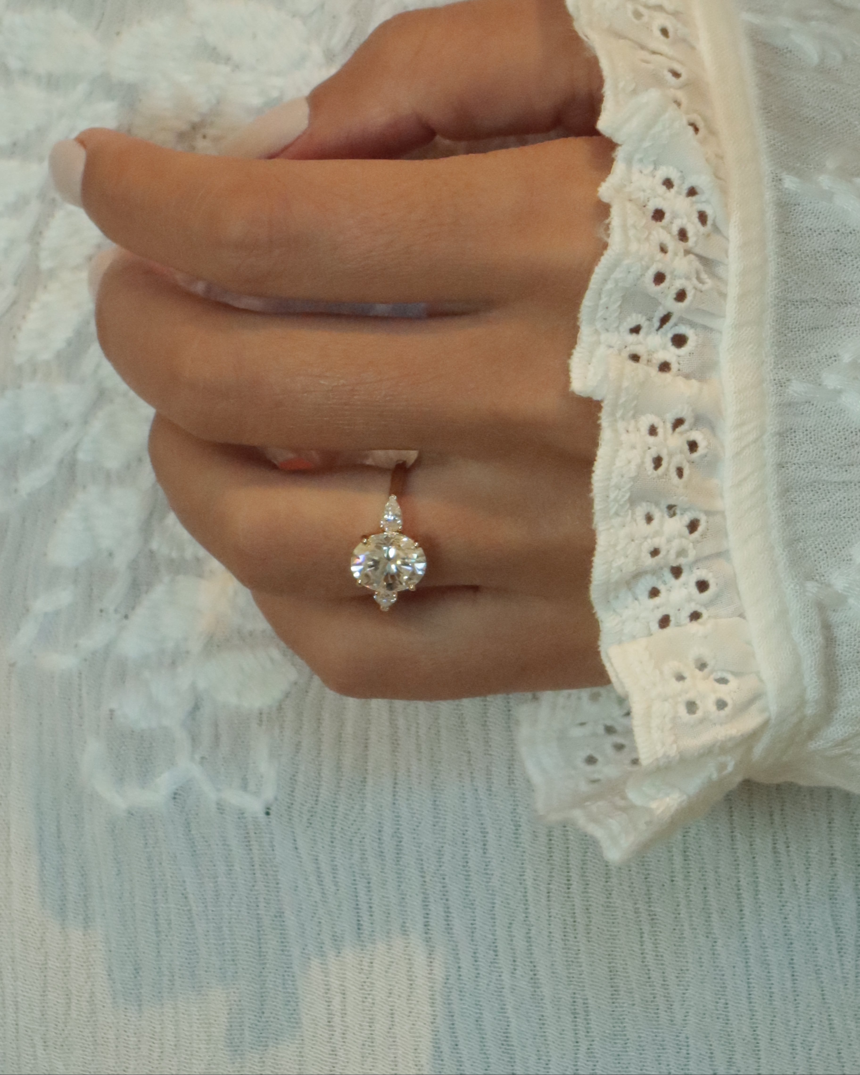 24 Hours Oval Cut Claw Set Moissanite Solitaire Ring 3.5ct
