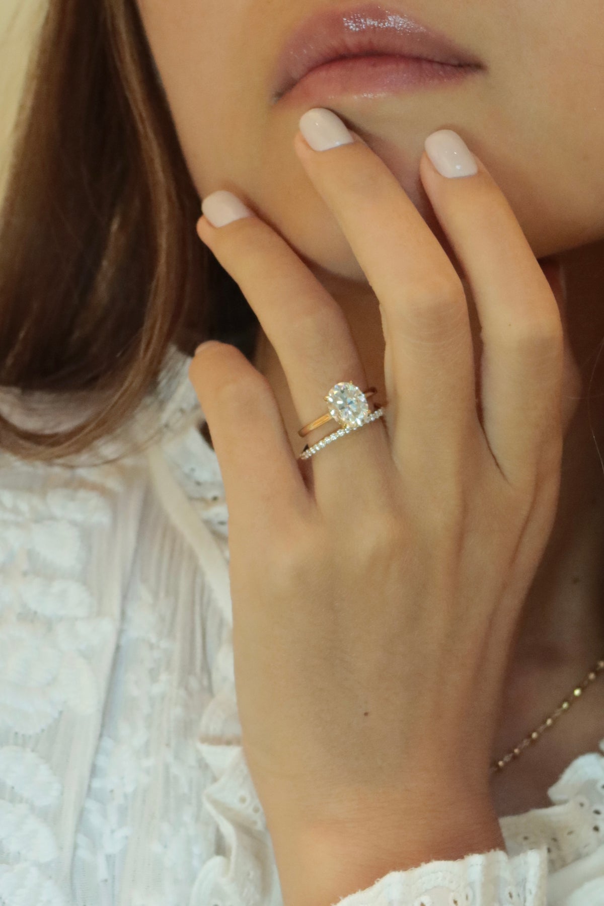 24 Hours Oval Cut Claw Set Moissanite Solitaire Ring 3ct