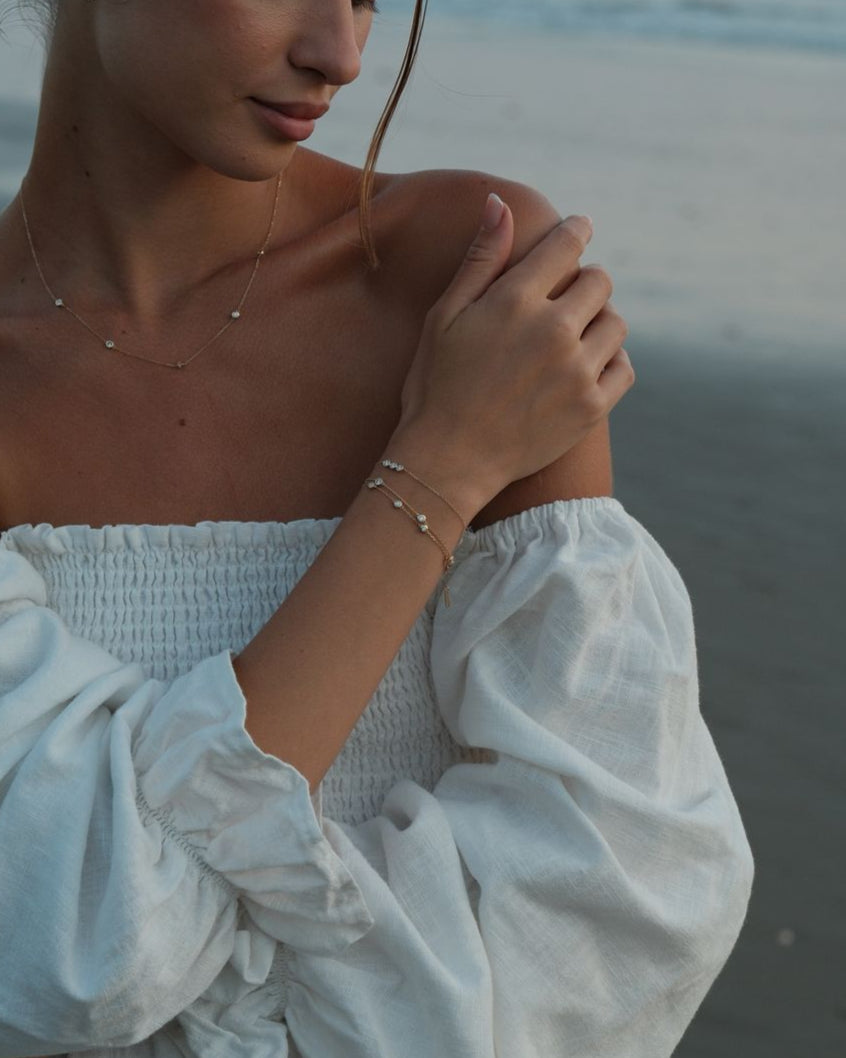 Heirloom Bubble 7 Diamond Chain Bracelet