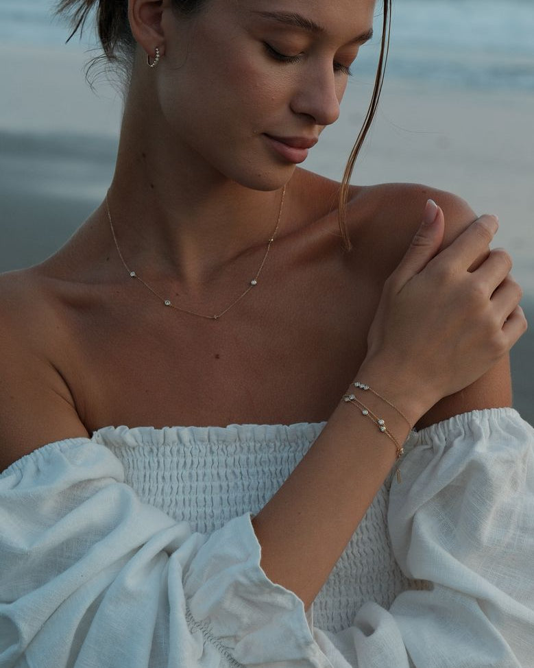 Heirloom Bubble 5 Diamond Necklace