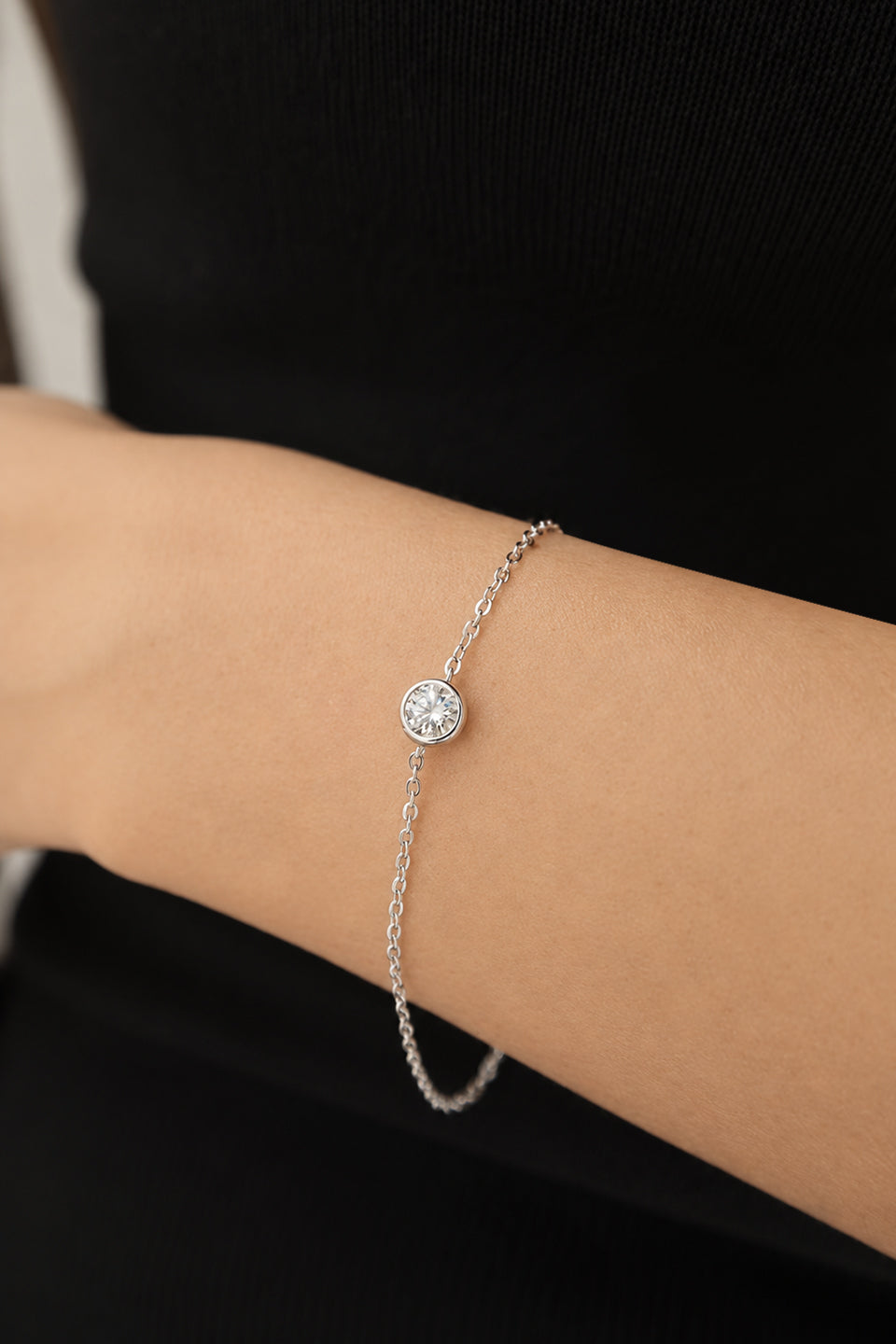 24 Hours Bubble 6.4mm Moissanite Bracelet 0.5ct