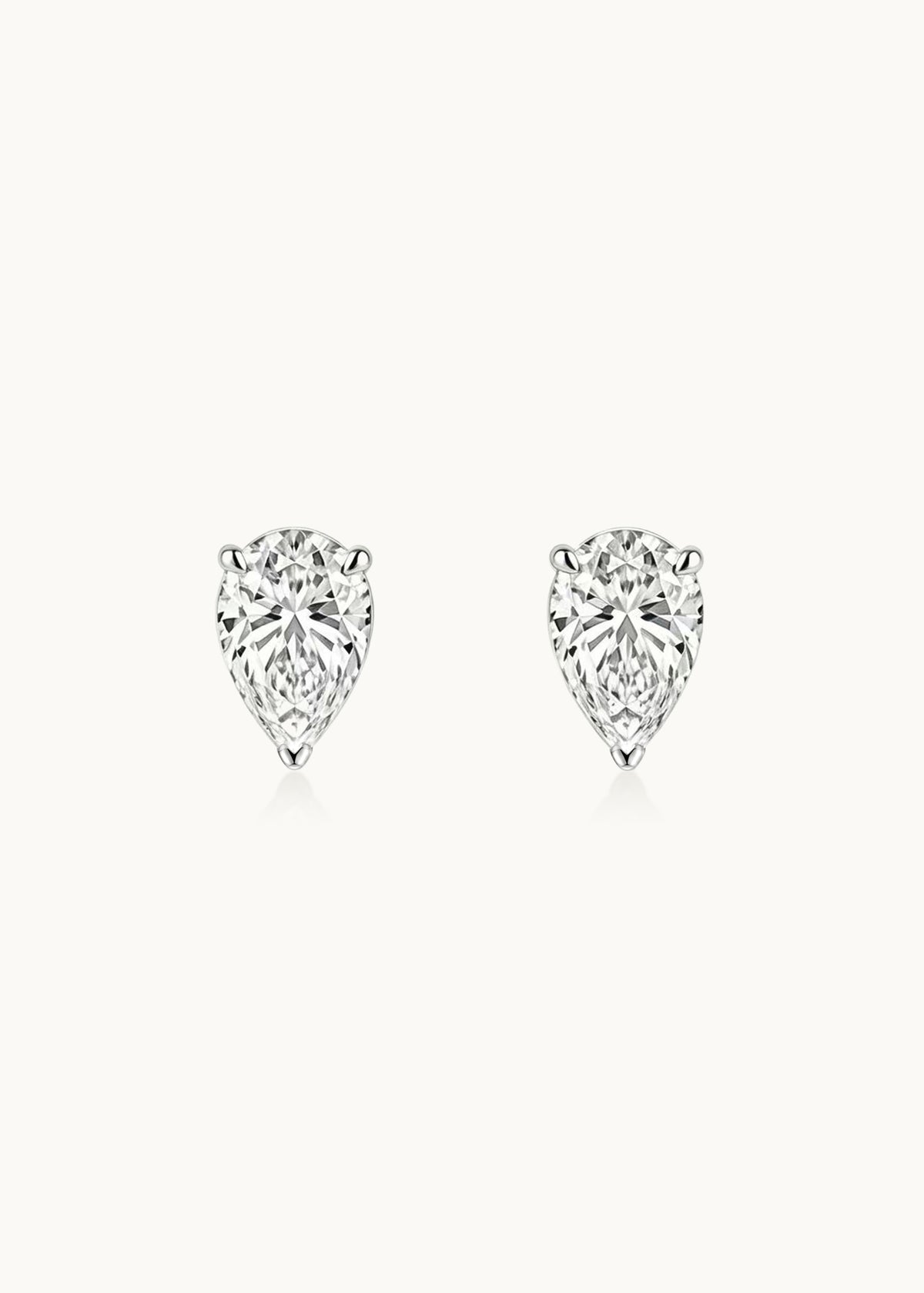 24 Hours Pear Moissanite Studs Earrings 6ct