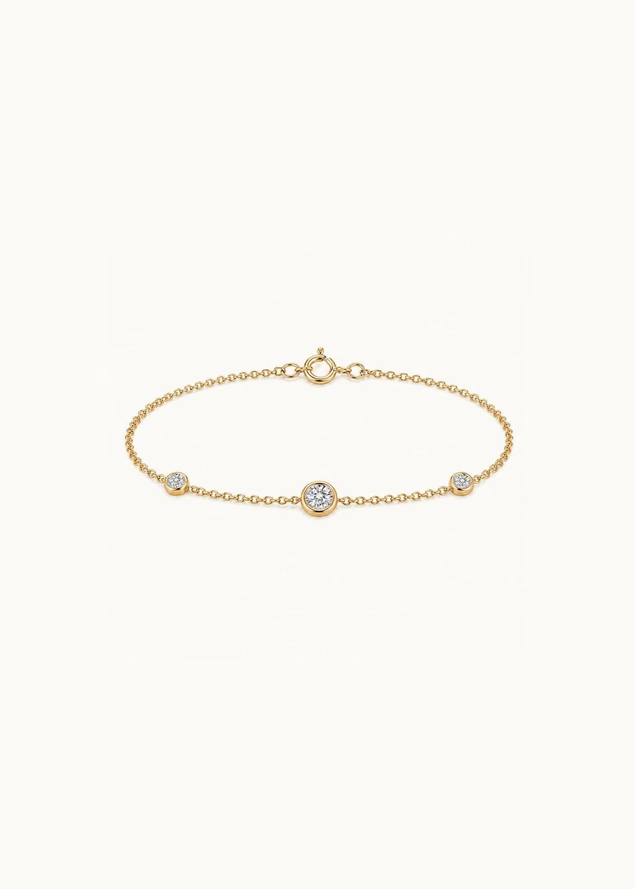 24 Hours Bubble 3 Moissanite Bracelet 0.6ct