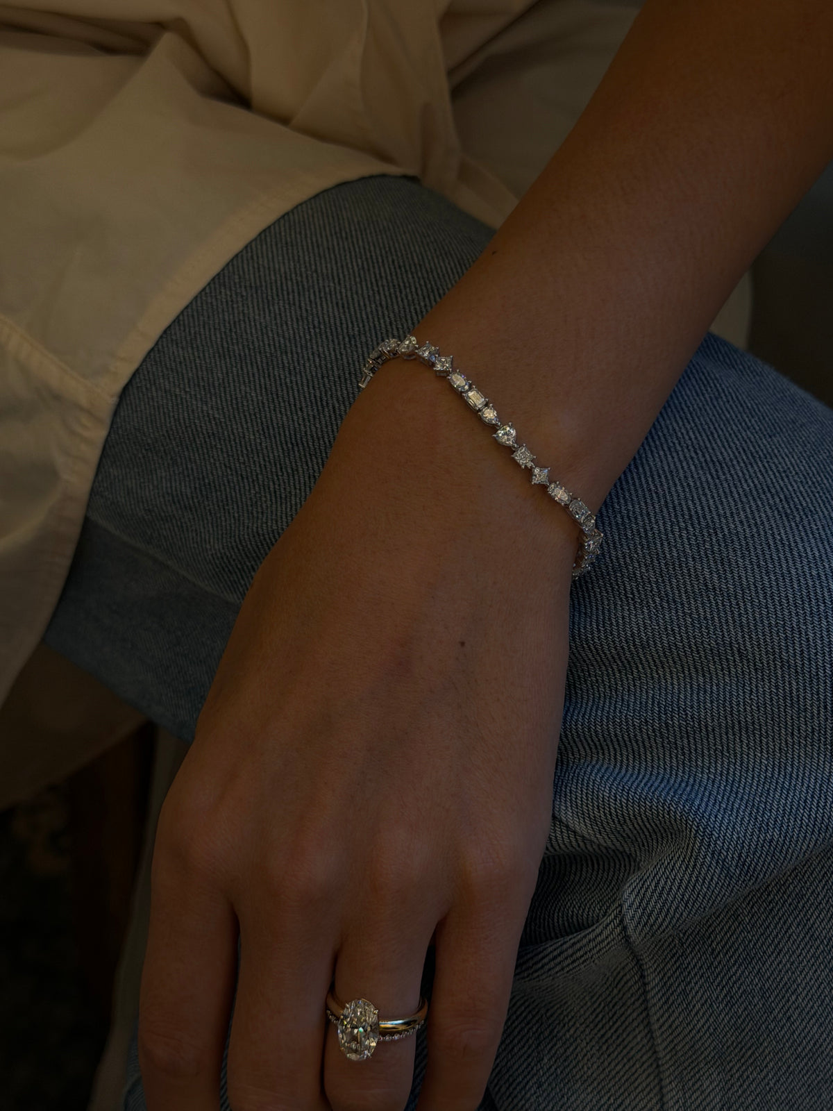 24 Hours Rivière Multi-Stone Moissanite Tennis Bracelet