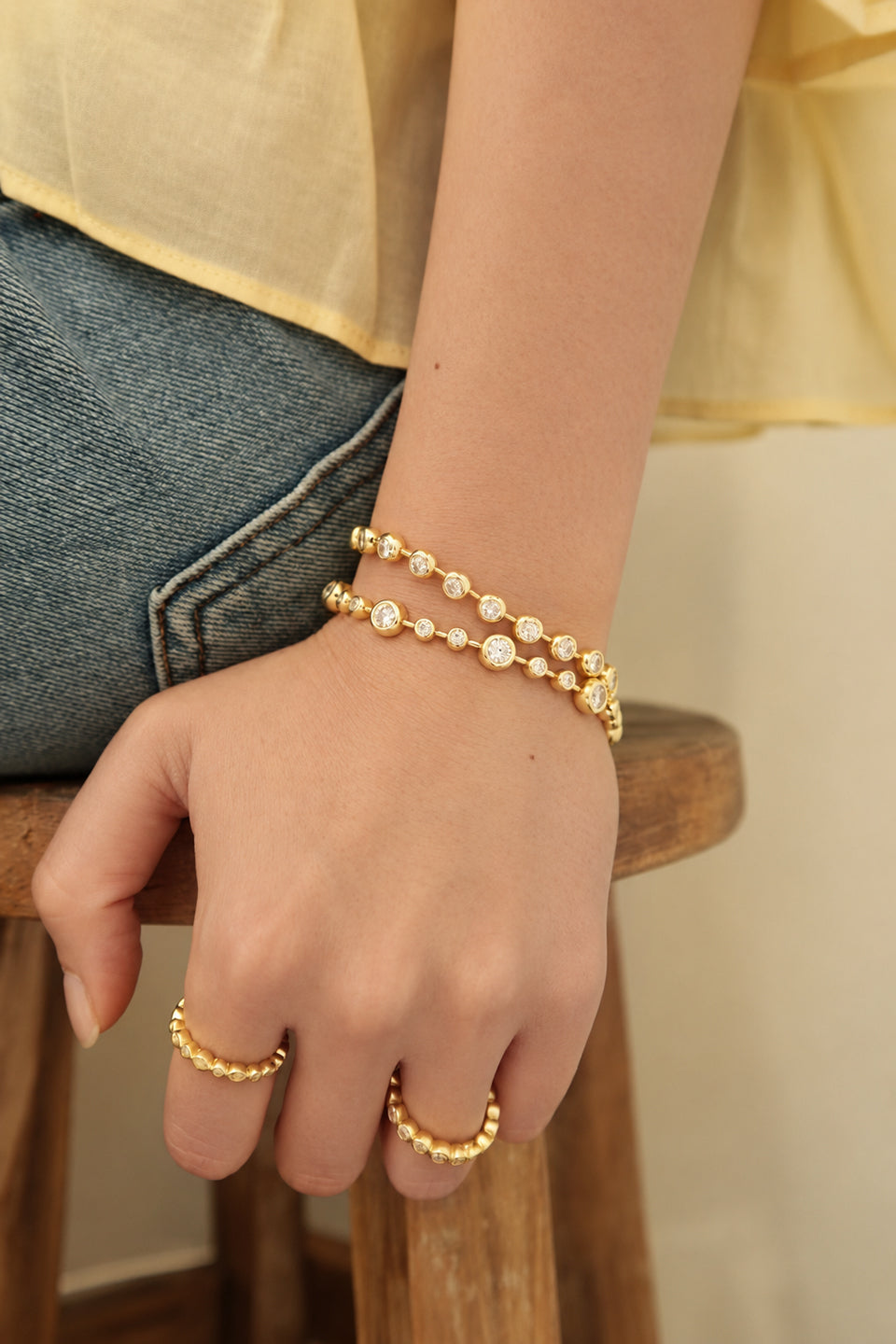 24 Hours Bubble 6mm Moissanite Tennis Bracelet 6ct
