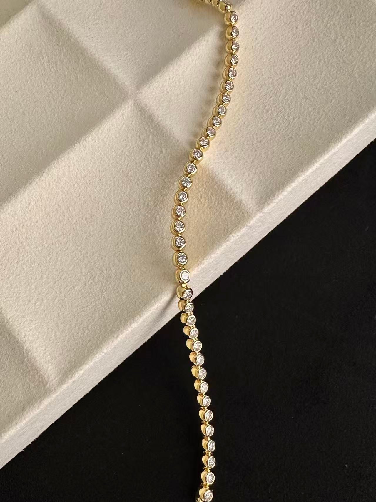 24 Hours Bubble 3mm Moissanite Tennis Bracelet 1.59ct