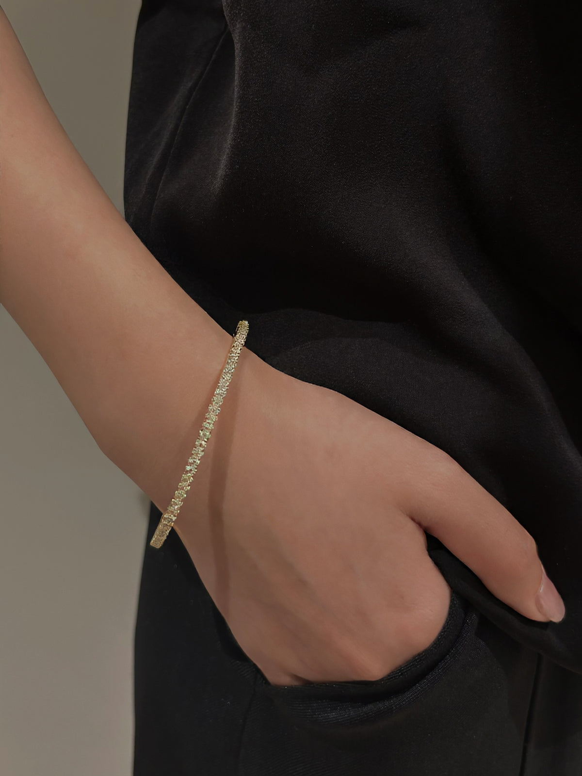 24 Hours Moissanite Tennis Bangle Bracelet